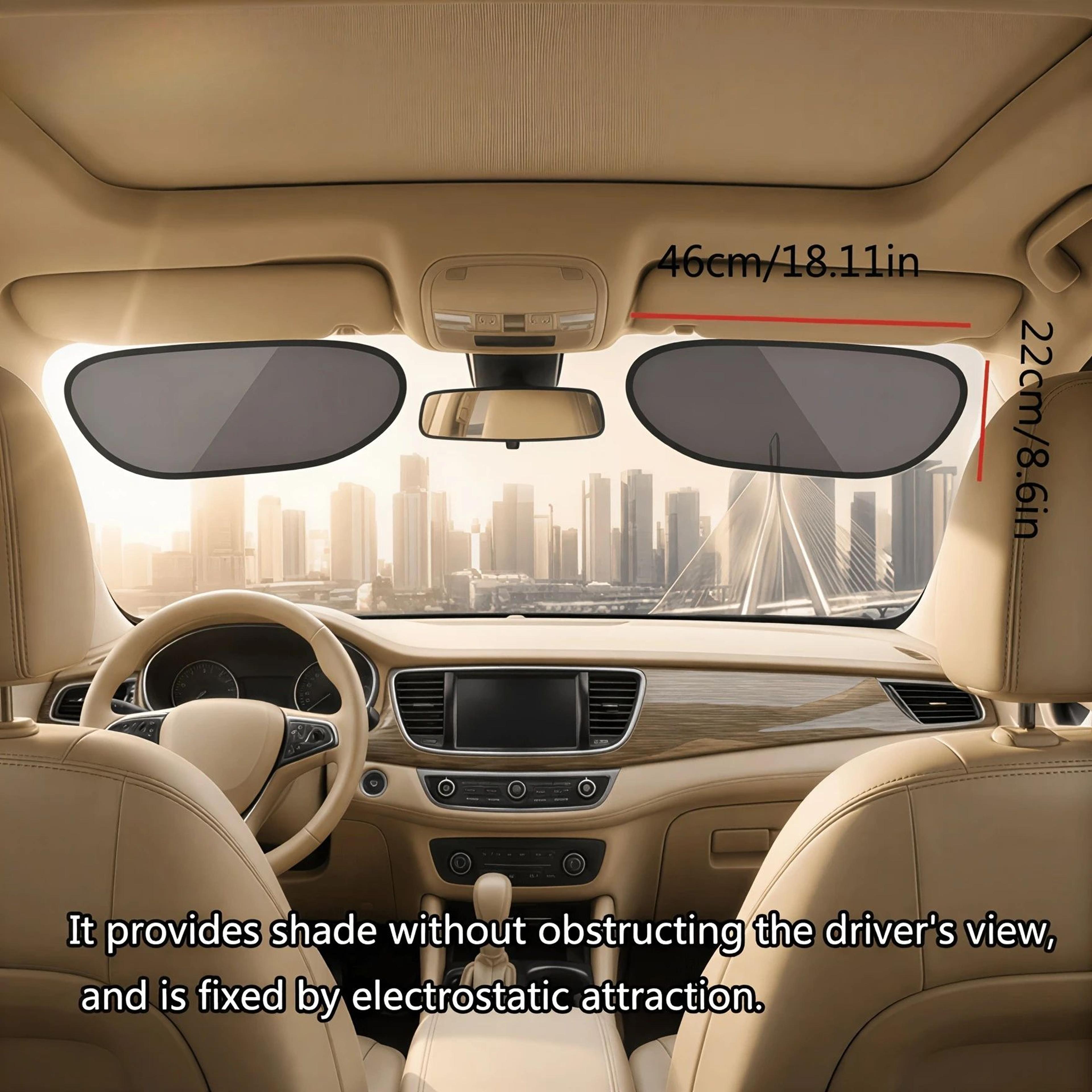 2pcs Polyester Car Window Sunshades  AntiGlare UV Protection For Front Rear Side Windows  Sunroof D 6