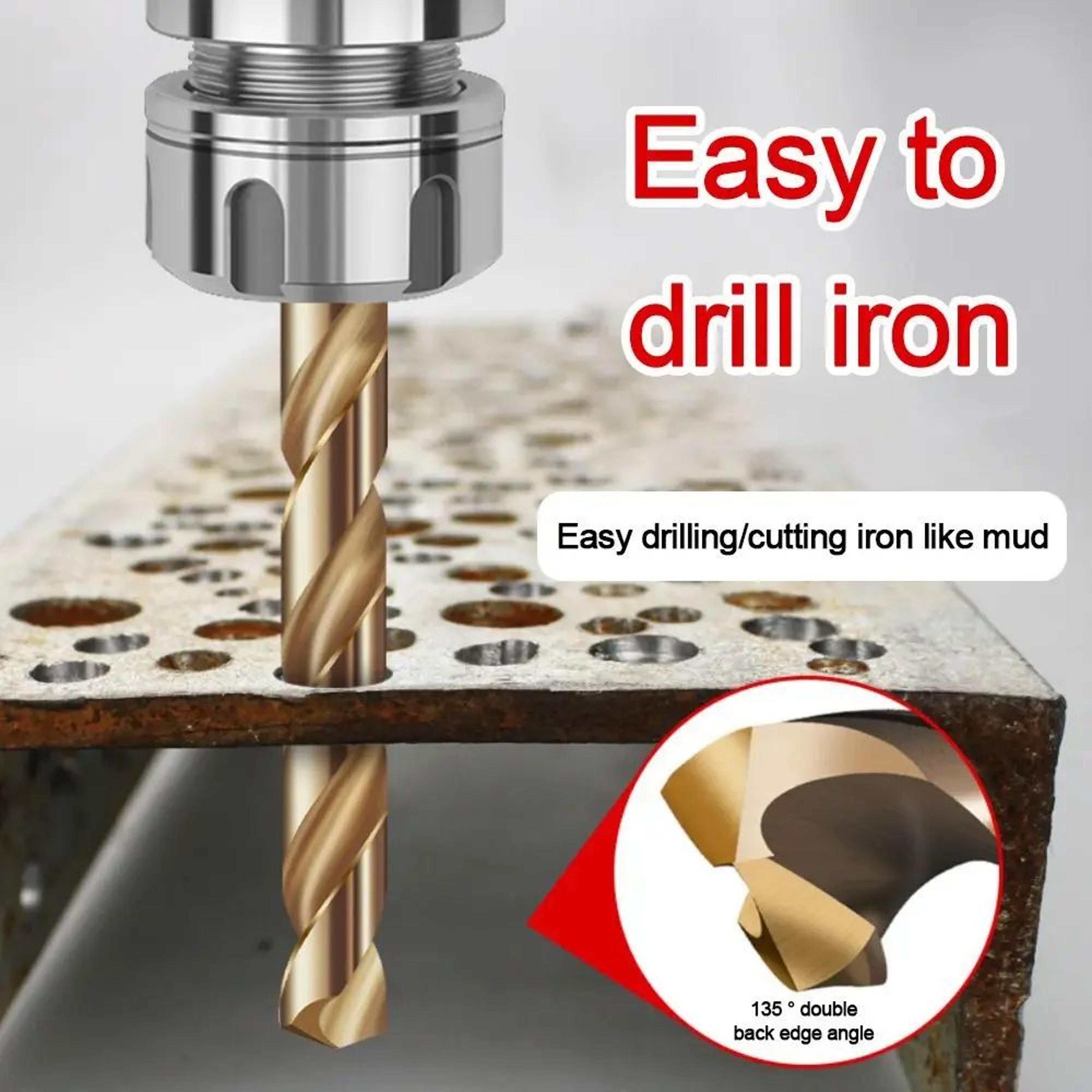 HSS Titanium Coated Twist Drill Bit  14 In Hex Shank Quick Change Power Tool For Wood Plastic Alumi