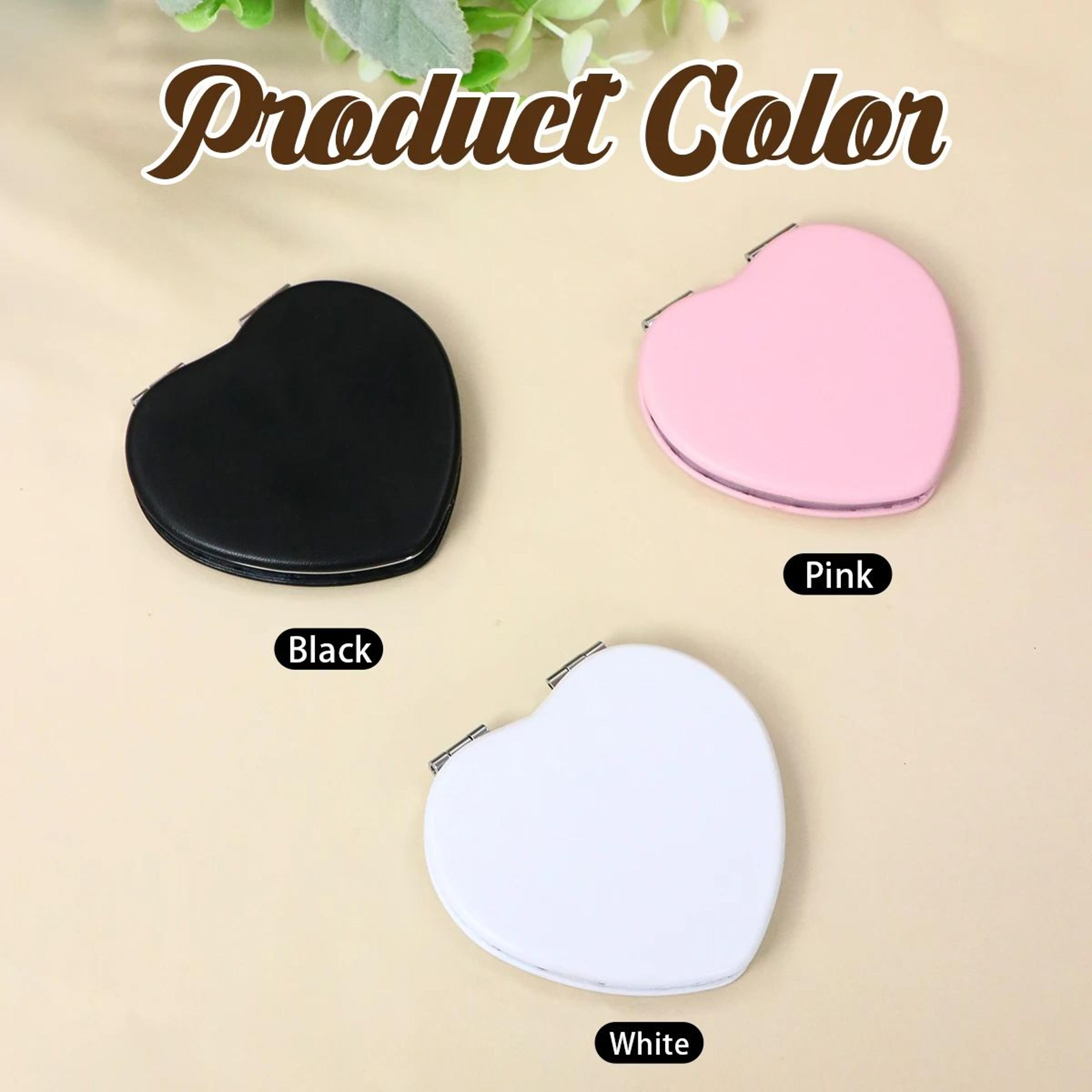 Heart Pocket Mirror  Cute Folding Makeup Compact For Handbag Travel Daily Touch Ups  Portable Beaut 2