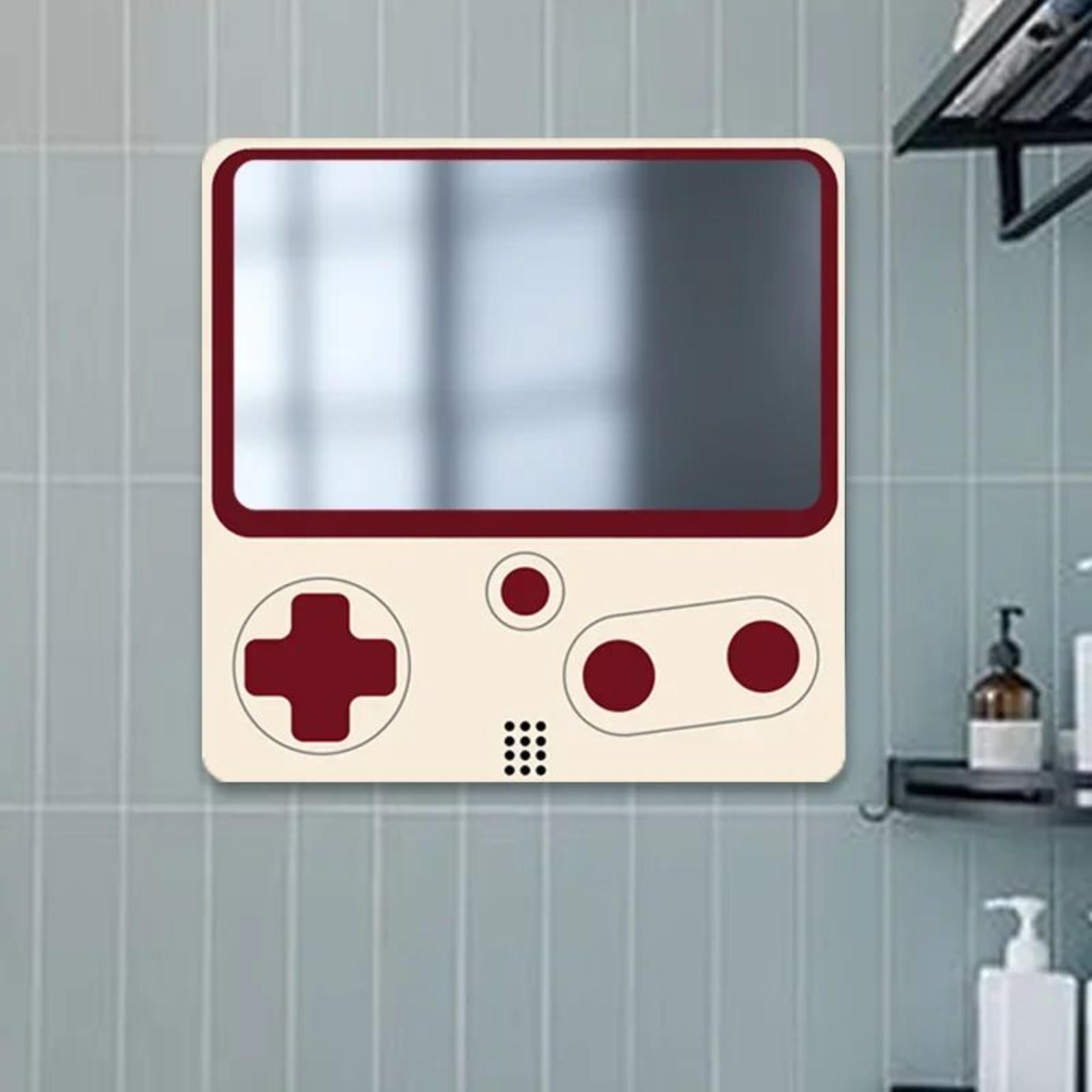 787 In SelfAdhesive Game Console Wall Mirror  Halloween Decorative Plastic Mirror For Bedroom Bathr 3