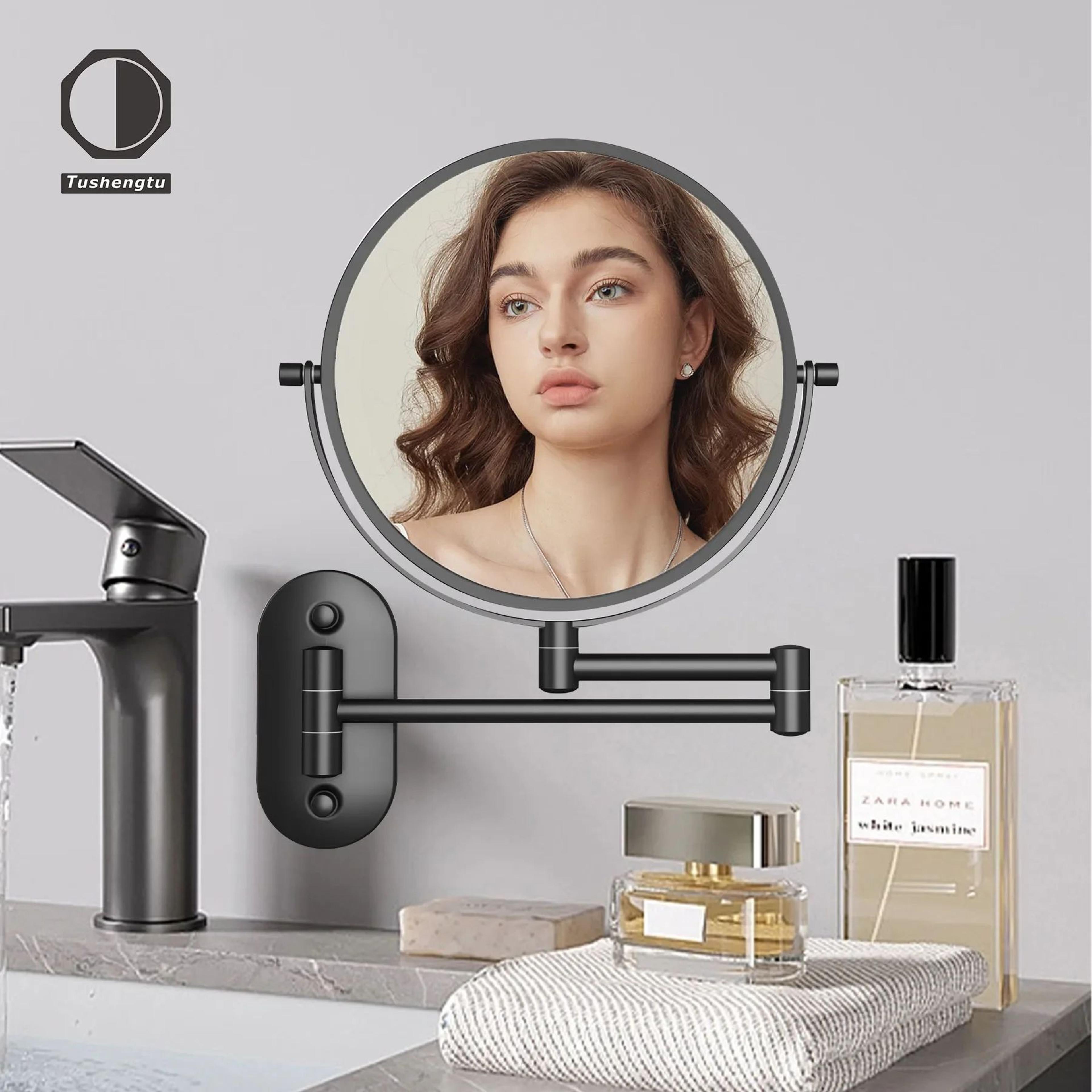 TUSHENGTU 8In Wall Mounted Makeup Mirror  10x Magnifying DoubleSided 360 Swivel Vanity Mirror For B 4