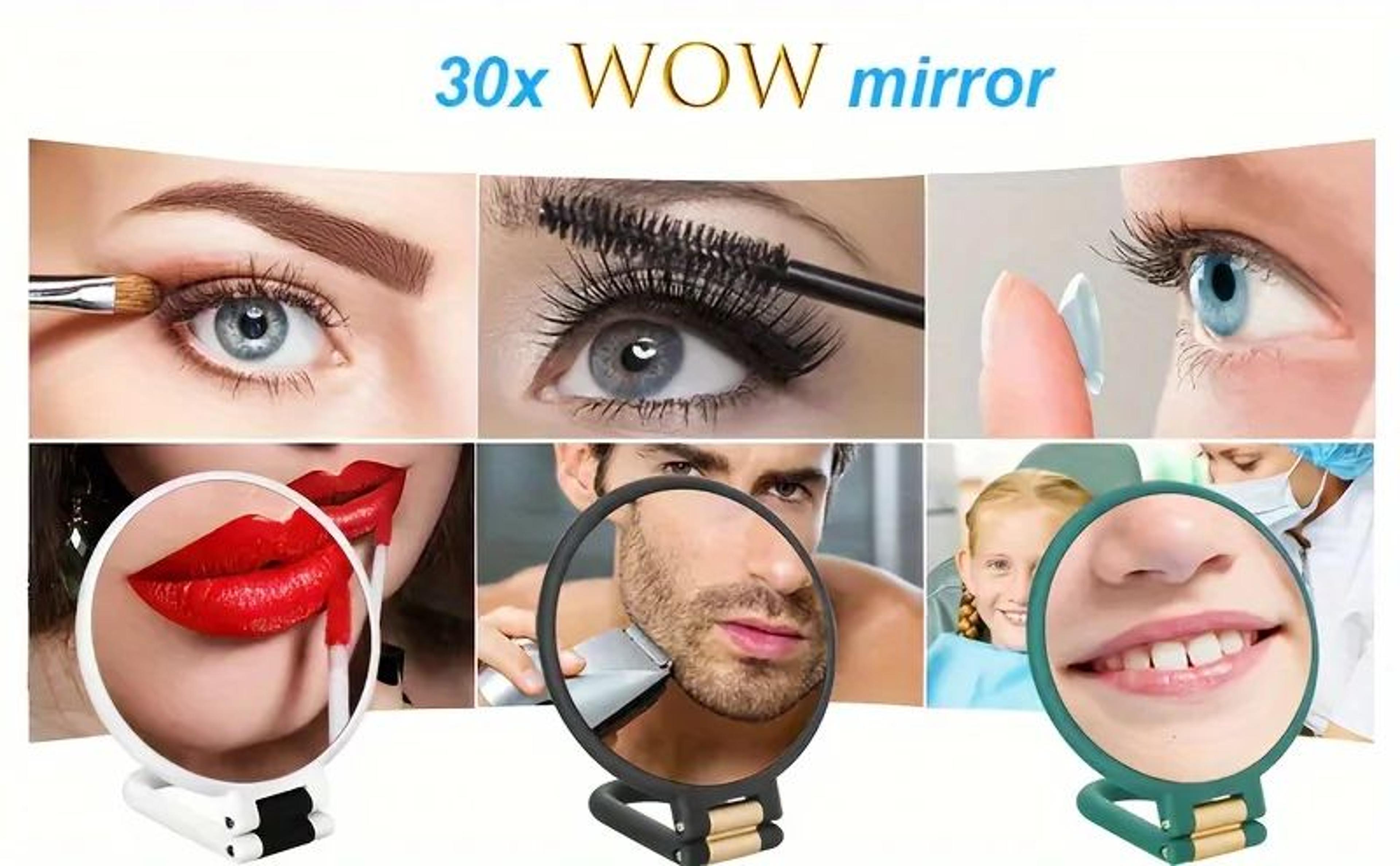 Portable 360 DualSided Makeup Mirror  1X 30X Magnifying Handheld Travel Mirror With Adjustable Blac 4