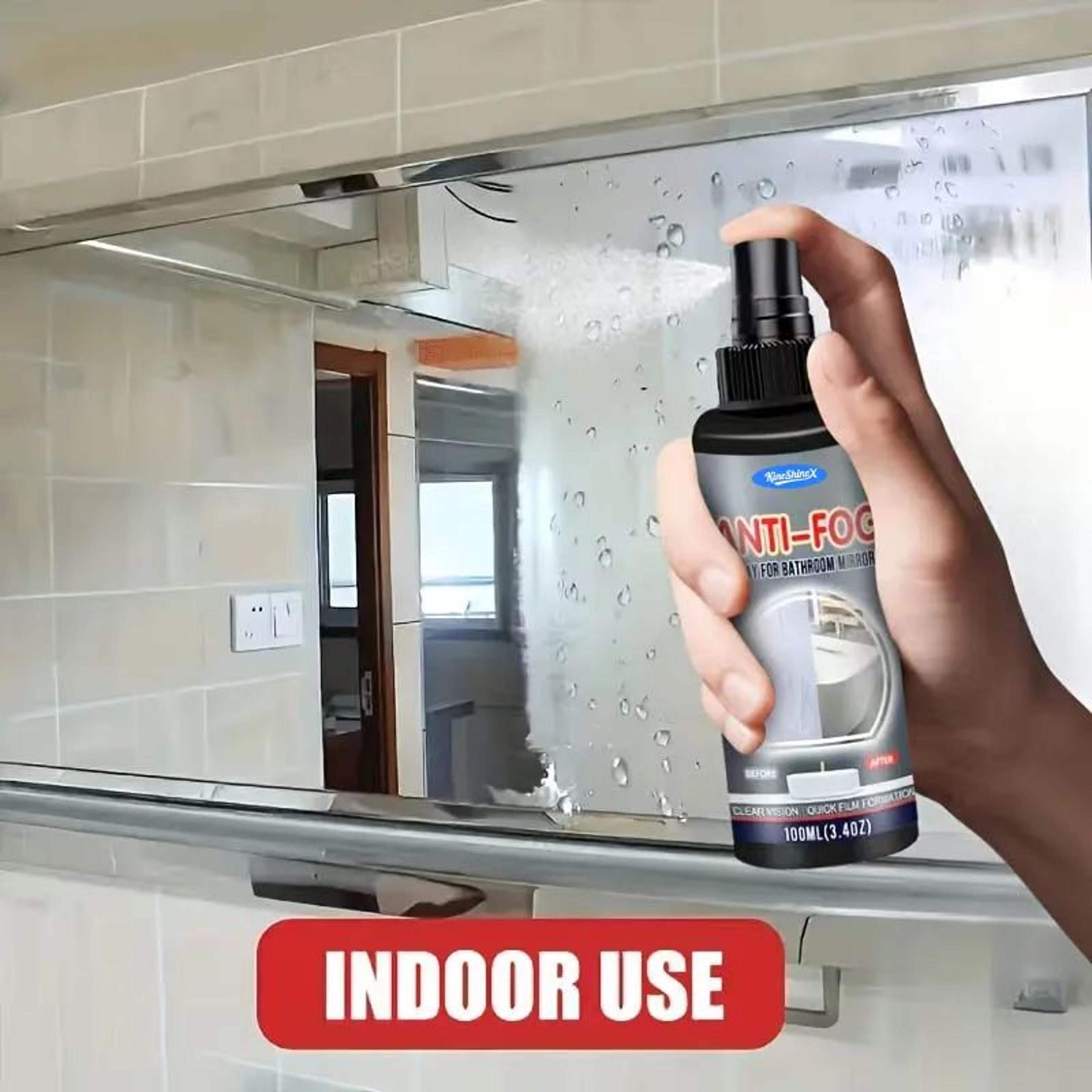 34 Fl Oz AntiFog Spray QuickFilm Mirror  Glass Defogger For Eyeglasses Helmet Visors Car Windows Go 1