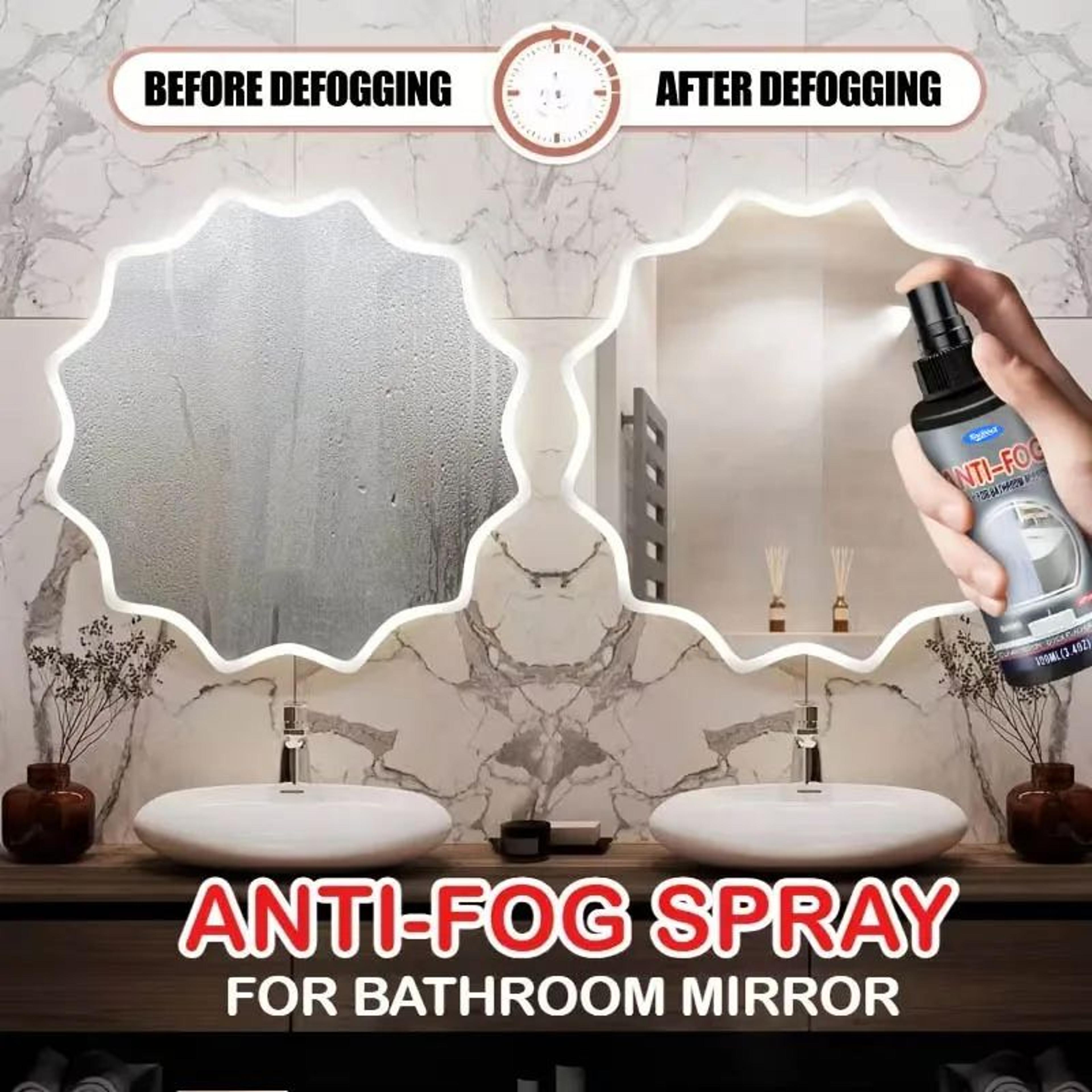 34 Fl Oz AntiFog Spray QuickFilm Mirror  Glass Defogger For Eyeglasses Helmet Visors Car Windows Go 5