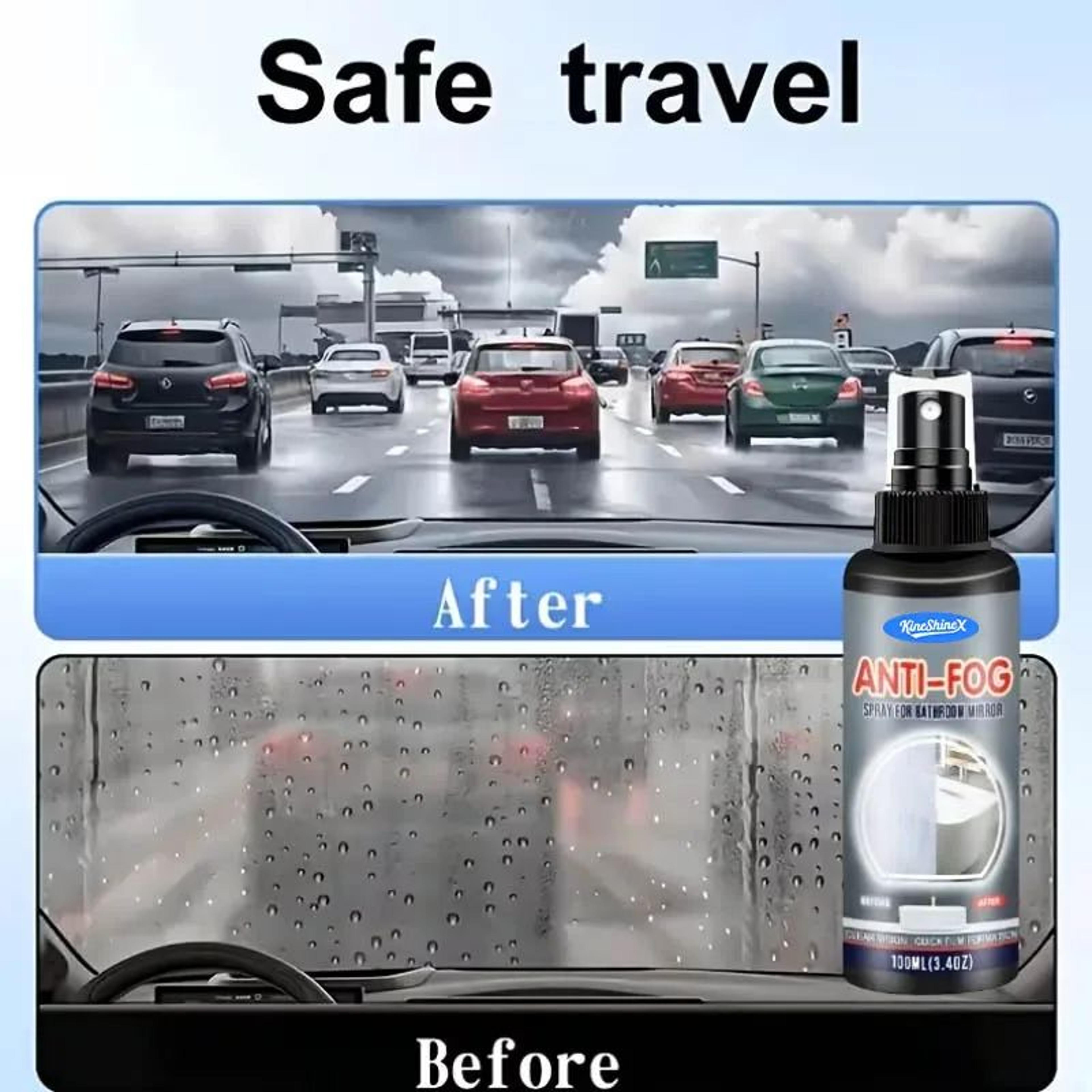 34 Fl Oz AntiFog Spray QuickFilm Mirror  Glass Defogger For Eyeglasses Helmet Visors Car Windows Go 4