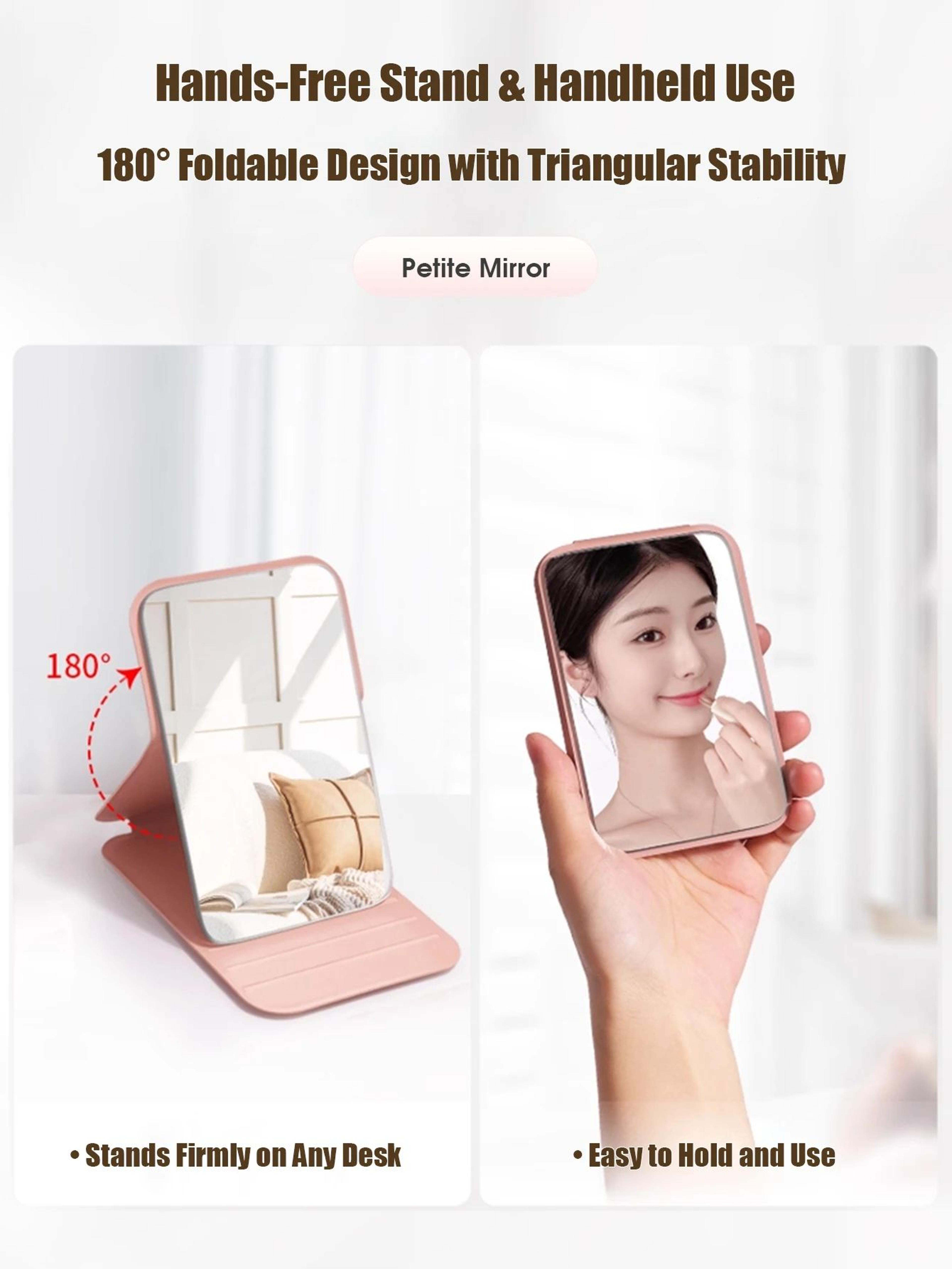 Mini Portable Folding Makeup Mirror  Lightweight Compact Pocket Vanity Mirror For Women Girls Trave 4