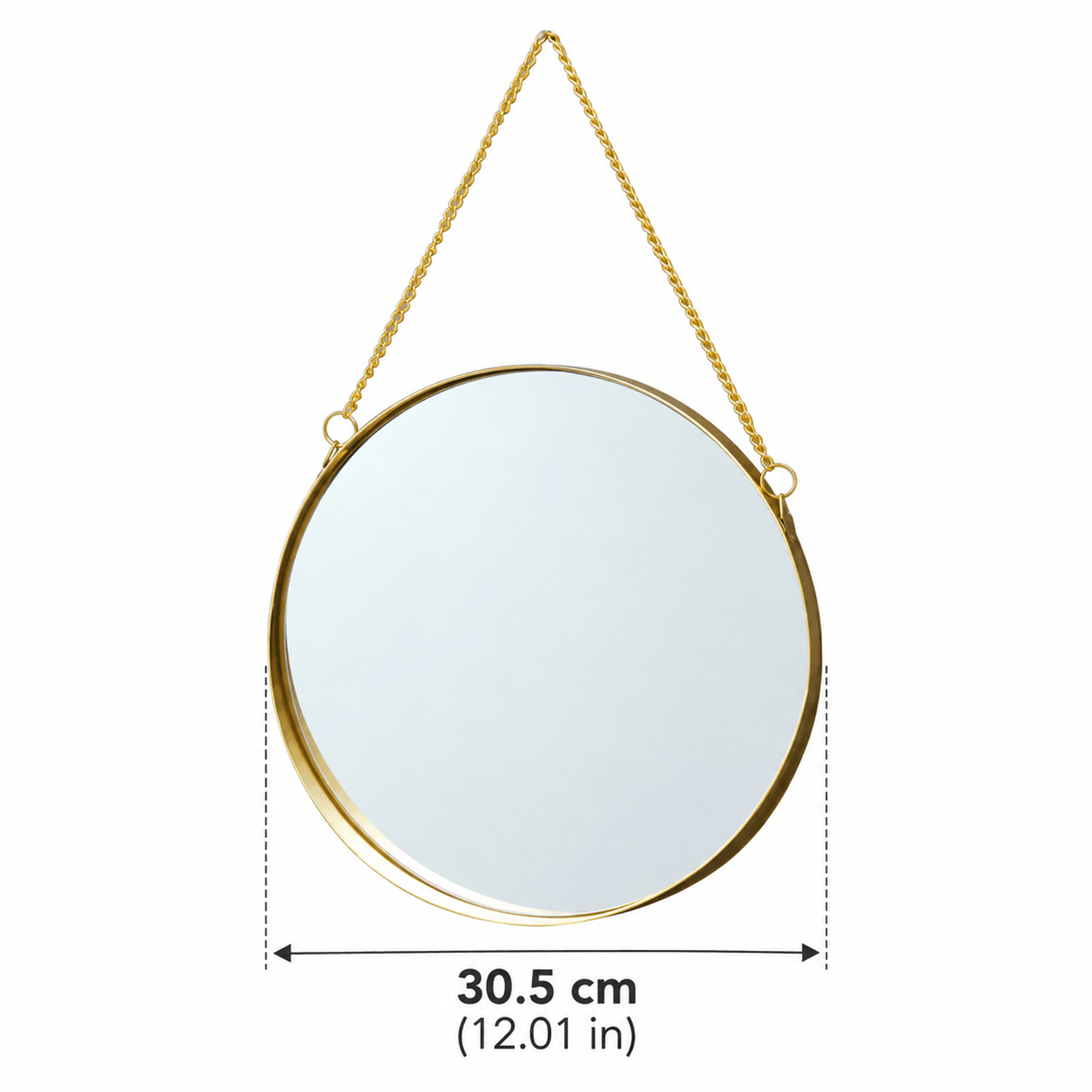 Nordic Round Wall Mounted Mirror  Wrought Iron Decorative Makeup Vanity Mirror For Bathroom Dorm Be 7