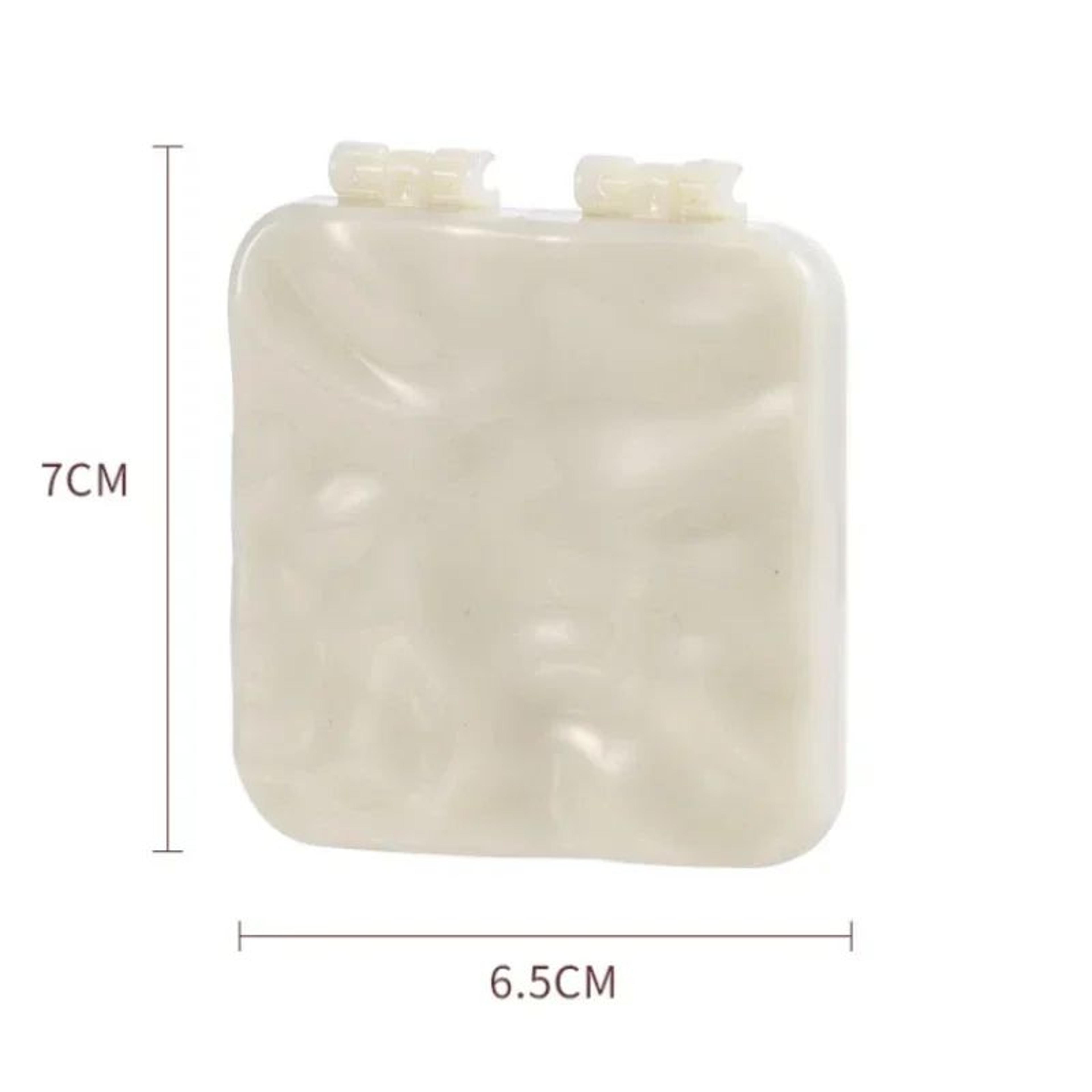 Mini Square DoubleSided Folding Makeup Mirror  Compact Plated Pocket Vanity Mirror For Travel Purse 8