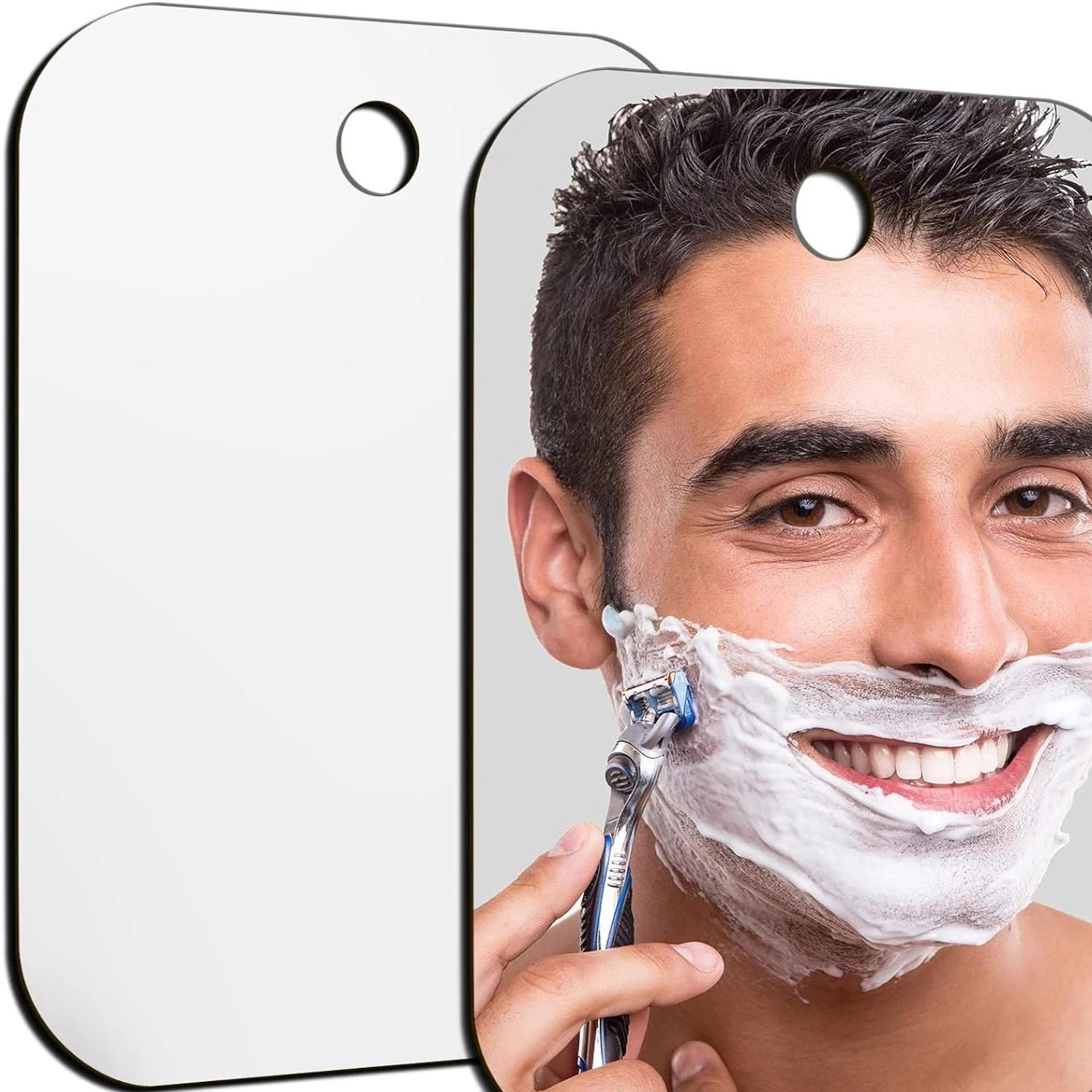 6 In Acrylic AntiFog Shower Mirror  Wall Suction Rectangle Shaving Makeup Mirror For Bathroom Trave 5