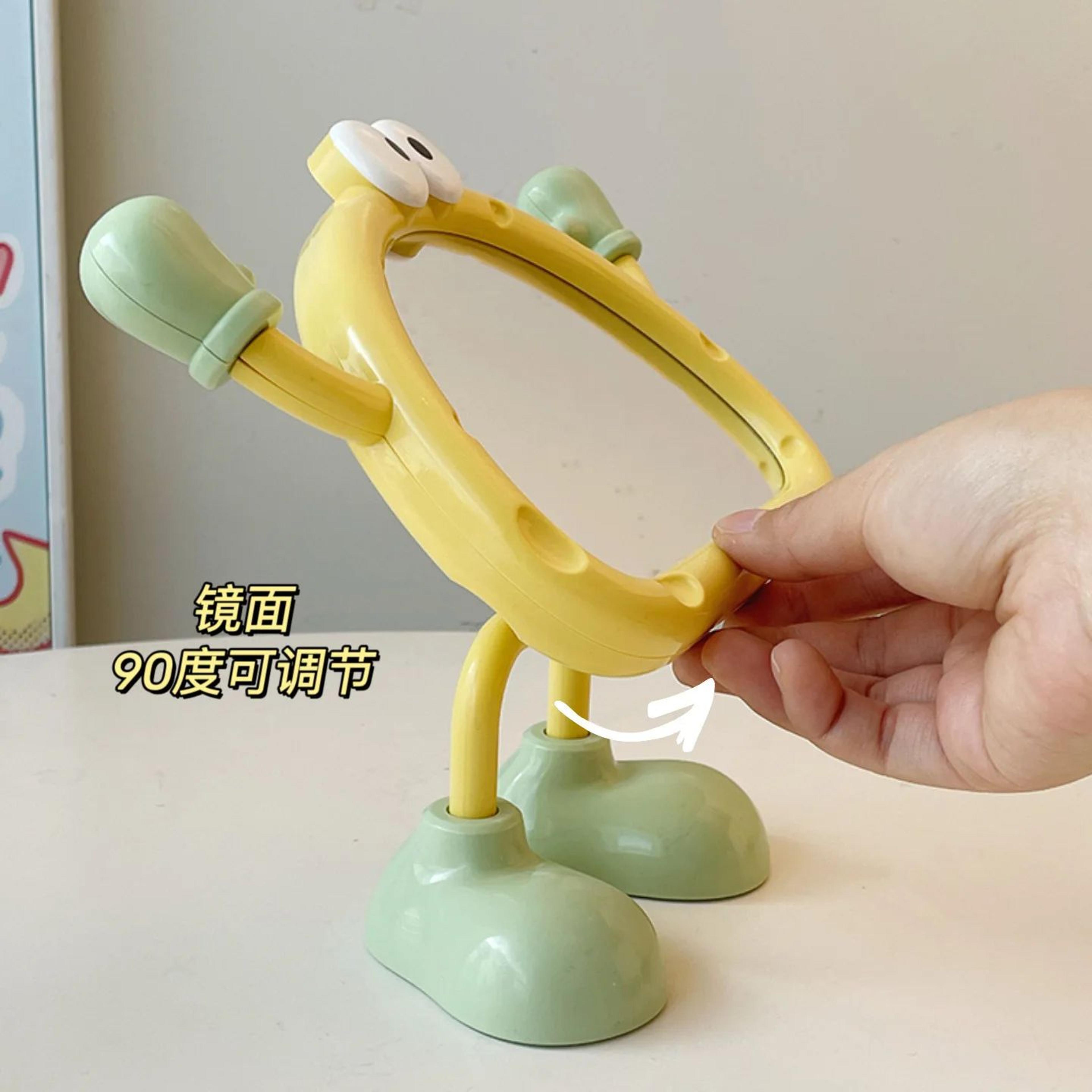 Cute Desktop Makeup Mirror  Portable HD Table Vanity Mirror For Bedroom Dorm Student Desk Beauty Gr 4