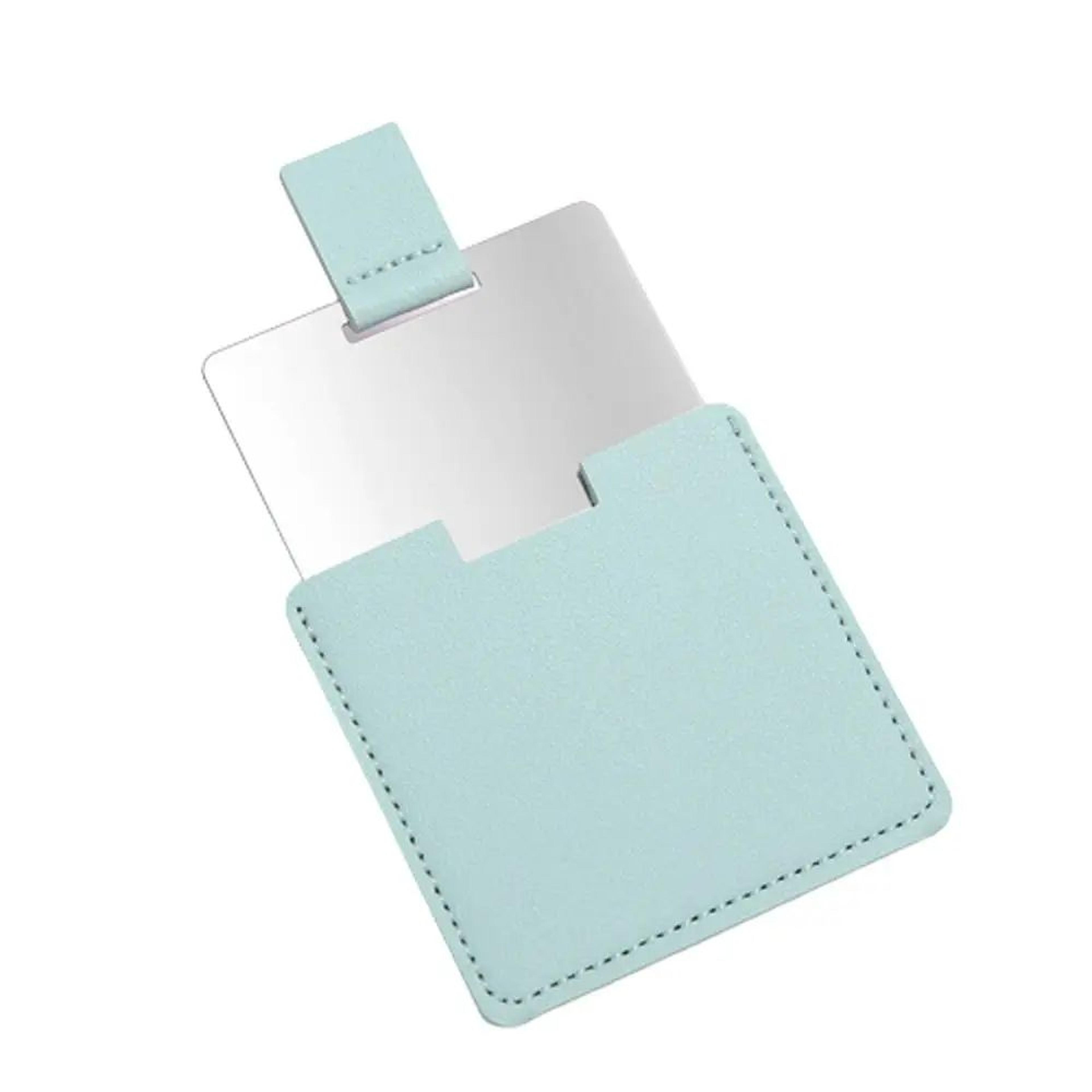 UltraThin Stainless Steel Pocket Makeup Mirror  Compact PU Leather Mini Cosmetic Mirror For Travel  8