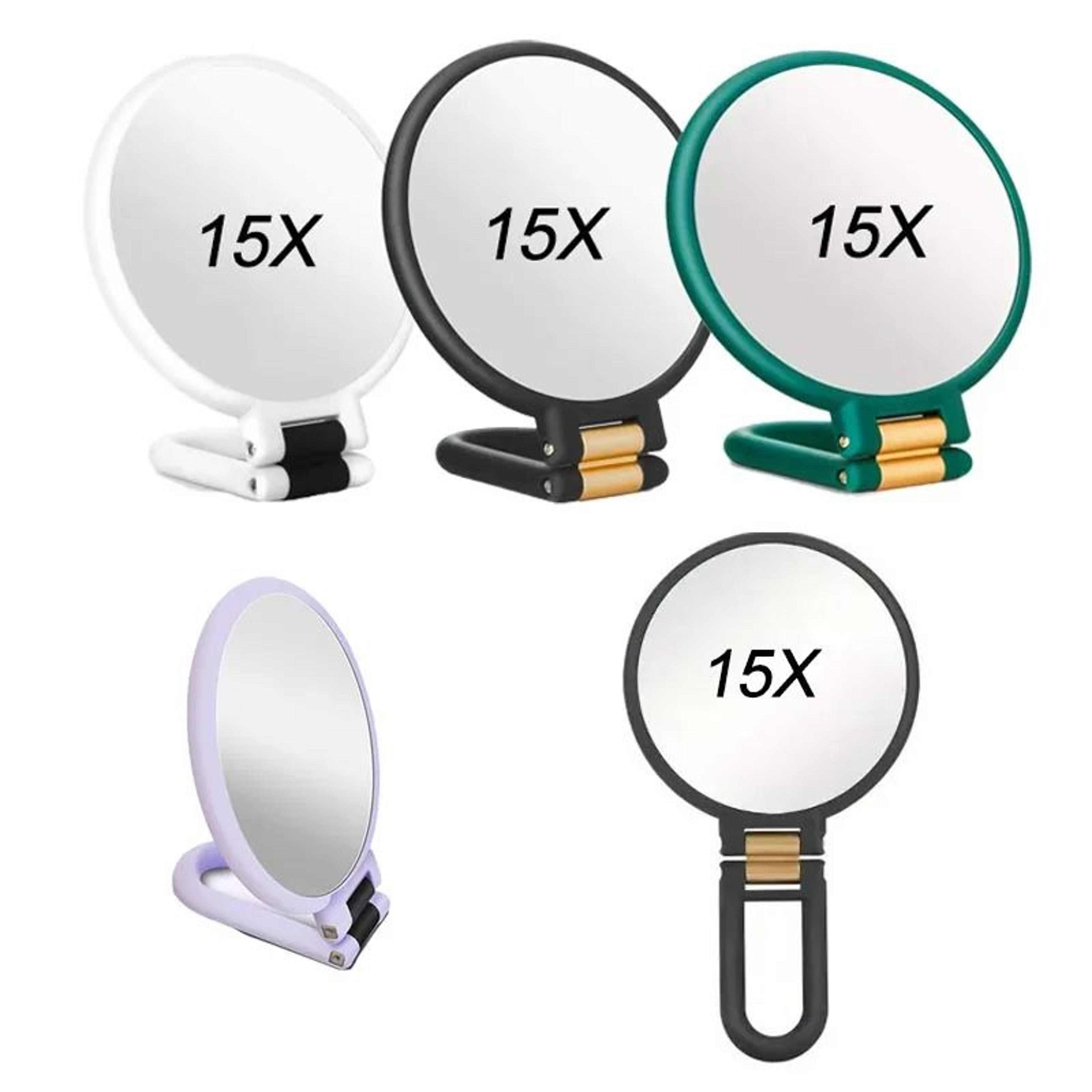 Portable Magnifying Makeup Mirror  2X 5X 10X 15X Compact Folding Pocket Vanity Mirror For Travel Ta
