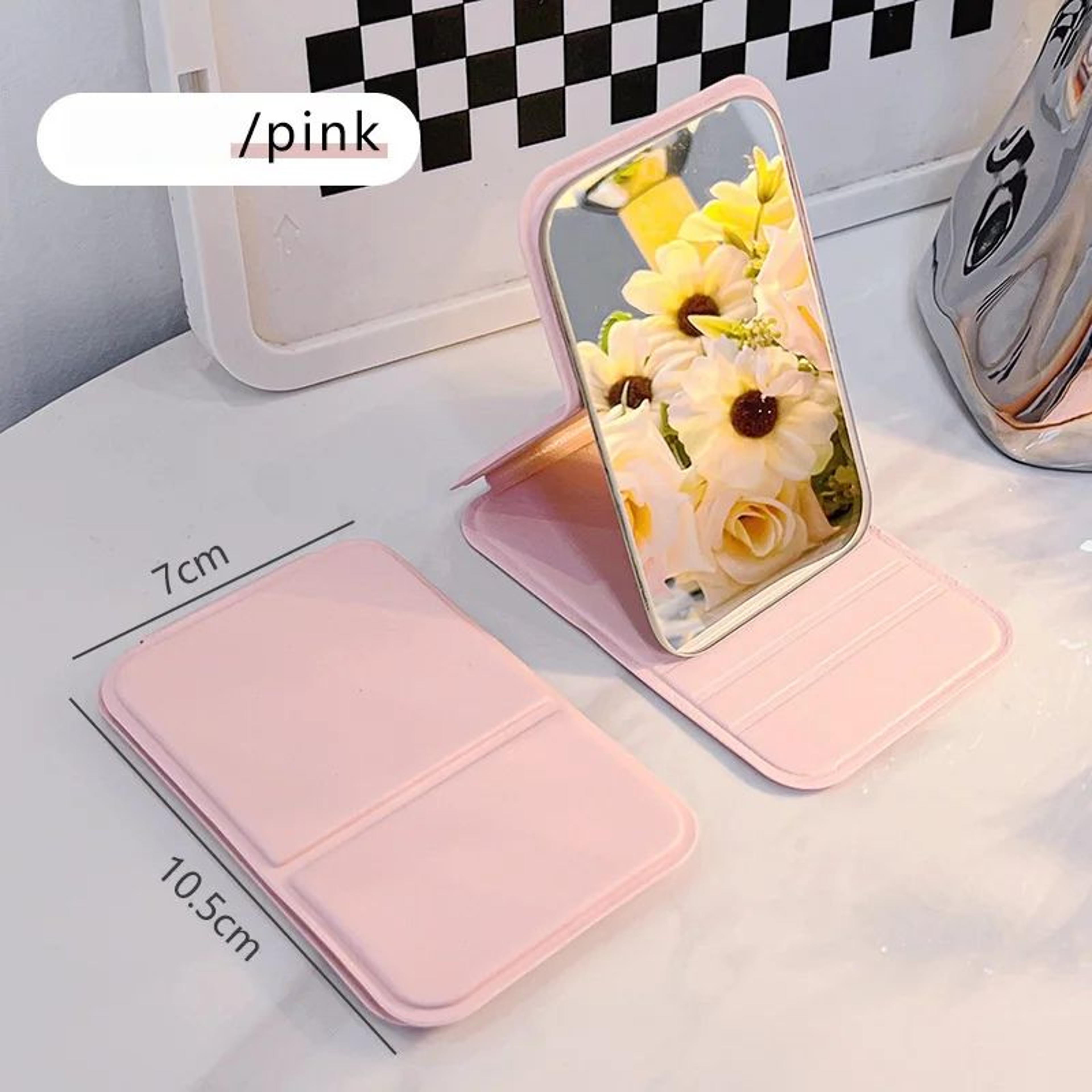 Portable Folding Makeup Mirror  HD Mini Desktop Stand Vanity Mirror For Girls Travel Purse And Ever 9