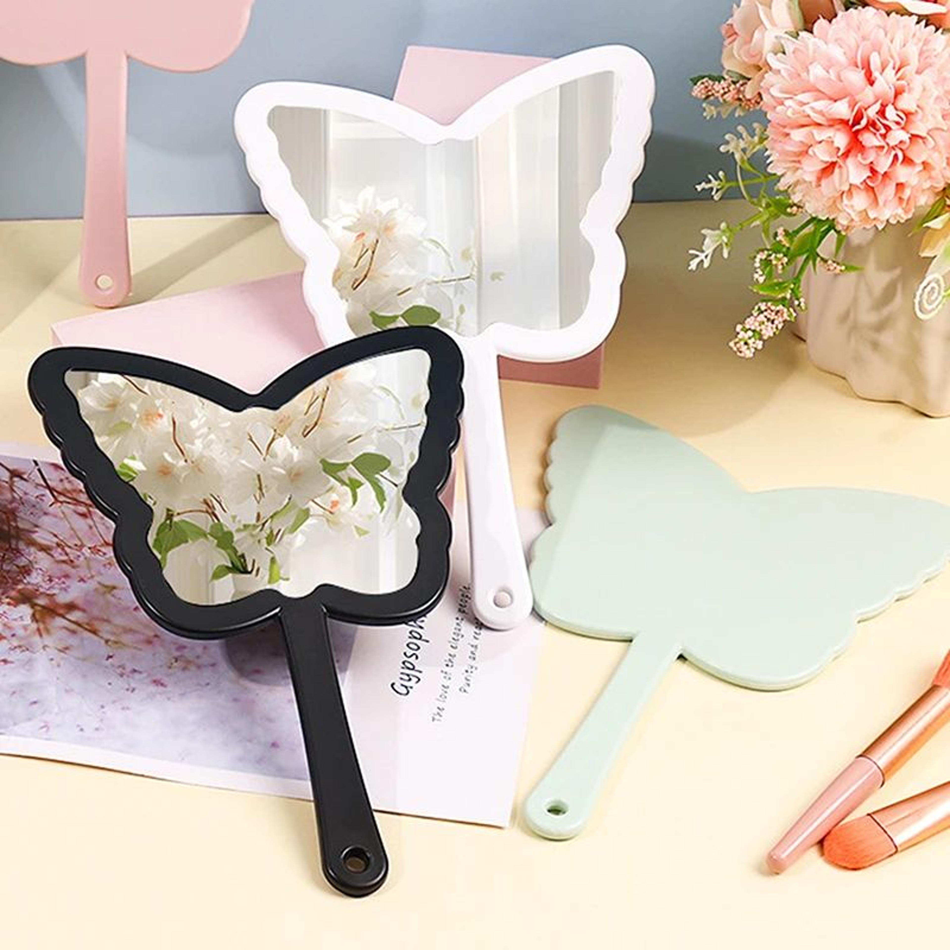 Butterfly Handheld Makeup Mirror  Portable Decorative Beauty Mirror For Eyelash Extensions Salon Tr 1