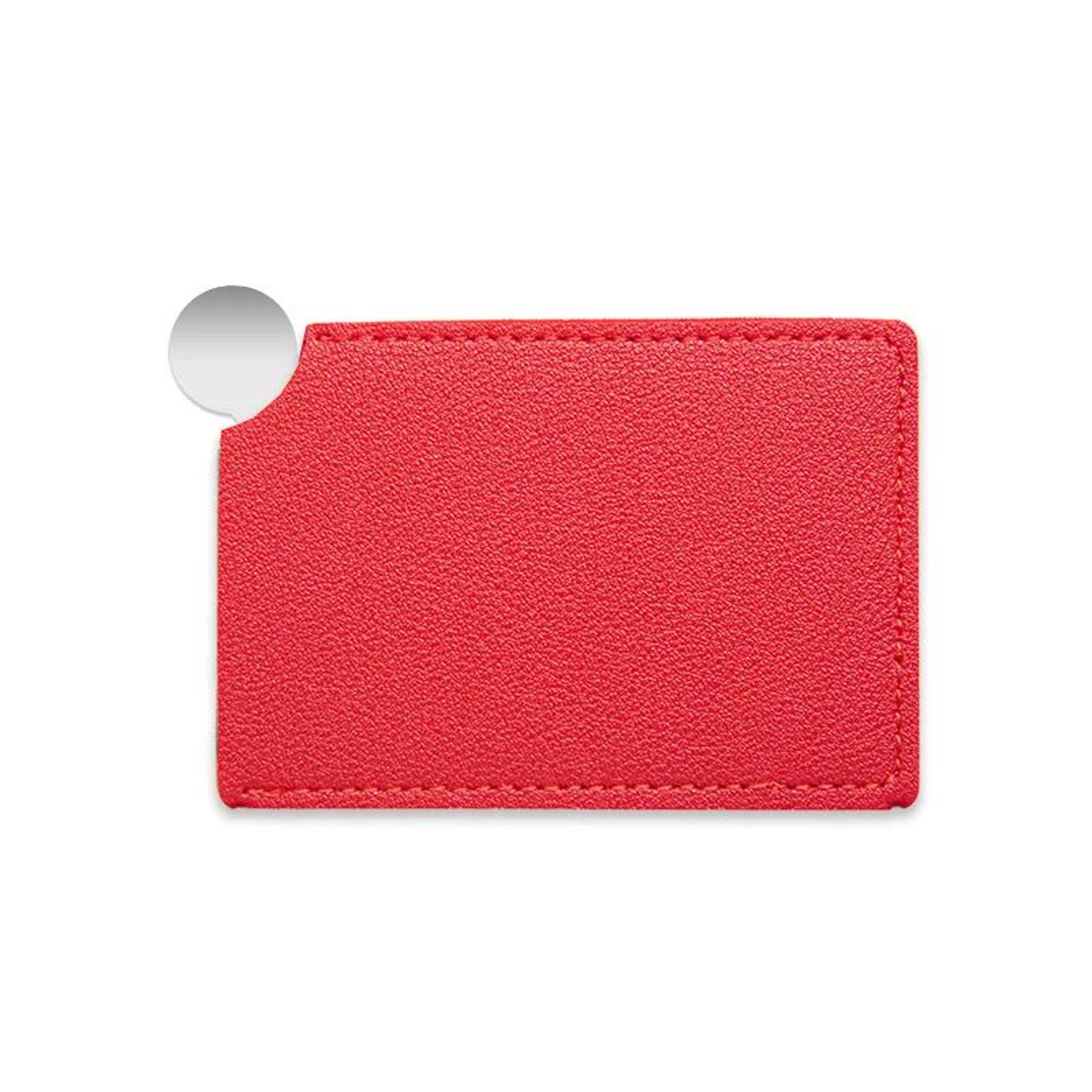 Unbreakable Stainless Steel Pocket Mirror  Compact Credit Card Size Makeup Mirror With PU Leather S 10
