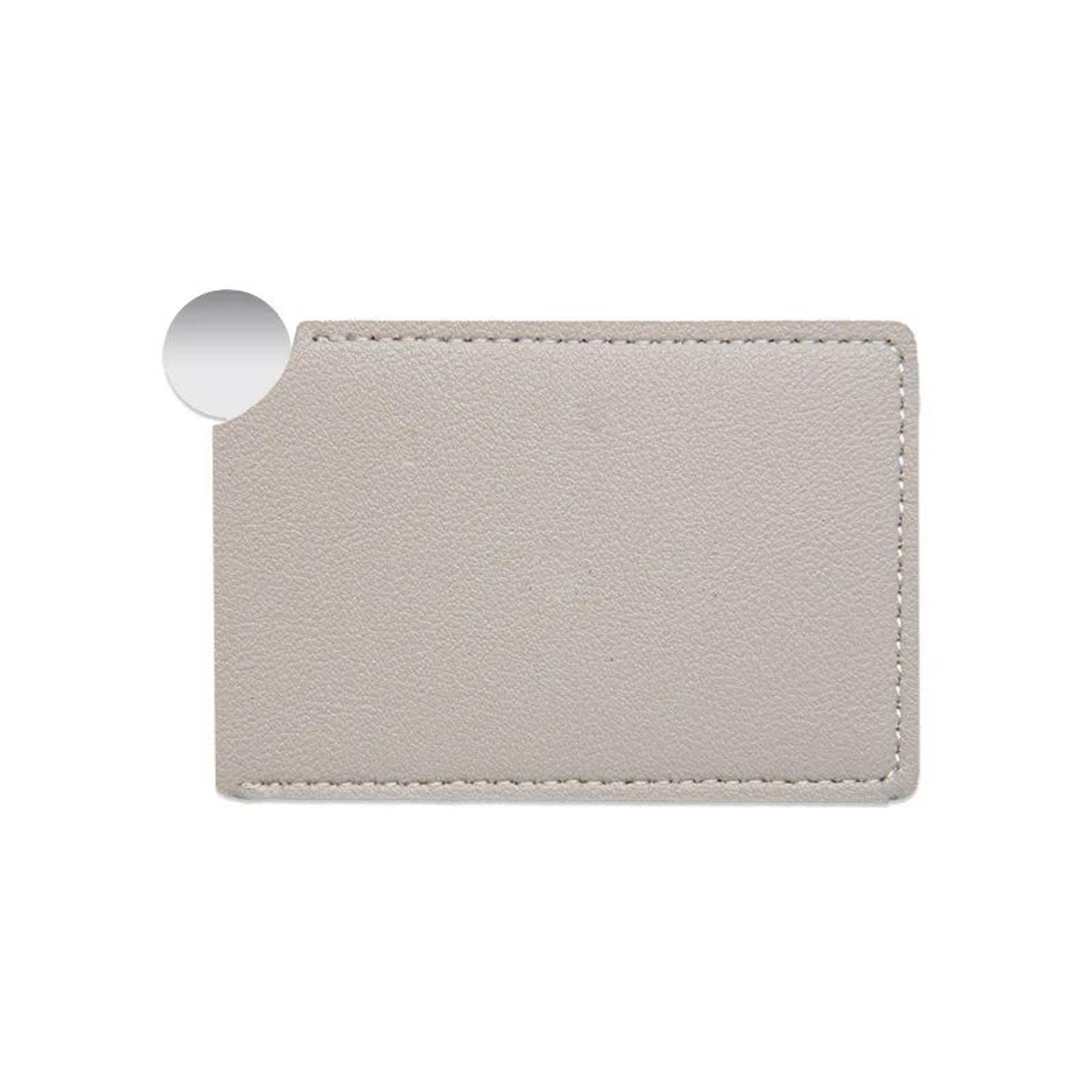 Unbreakable Stainless Steel Pocket Mirror  Compact Credit Card Size Makeup Mirror With PU Leather S 7