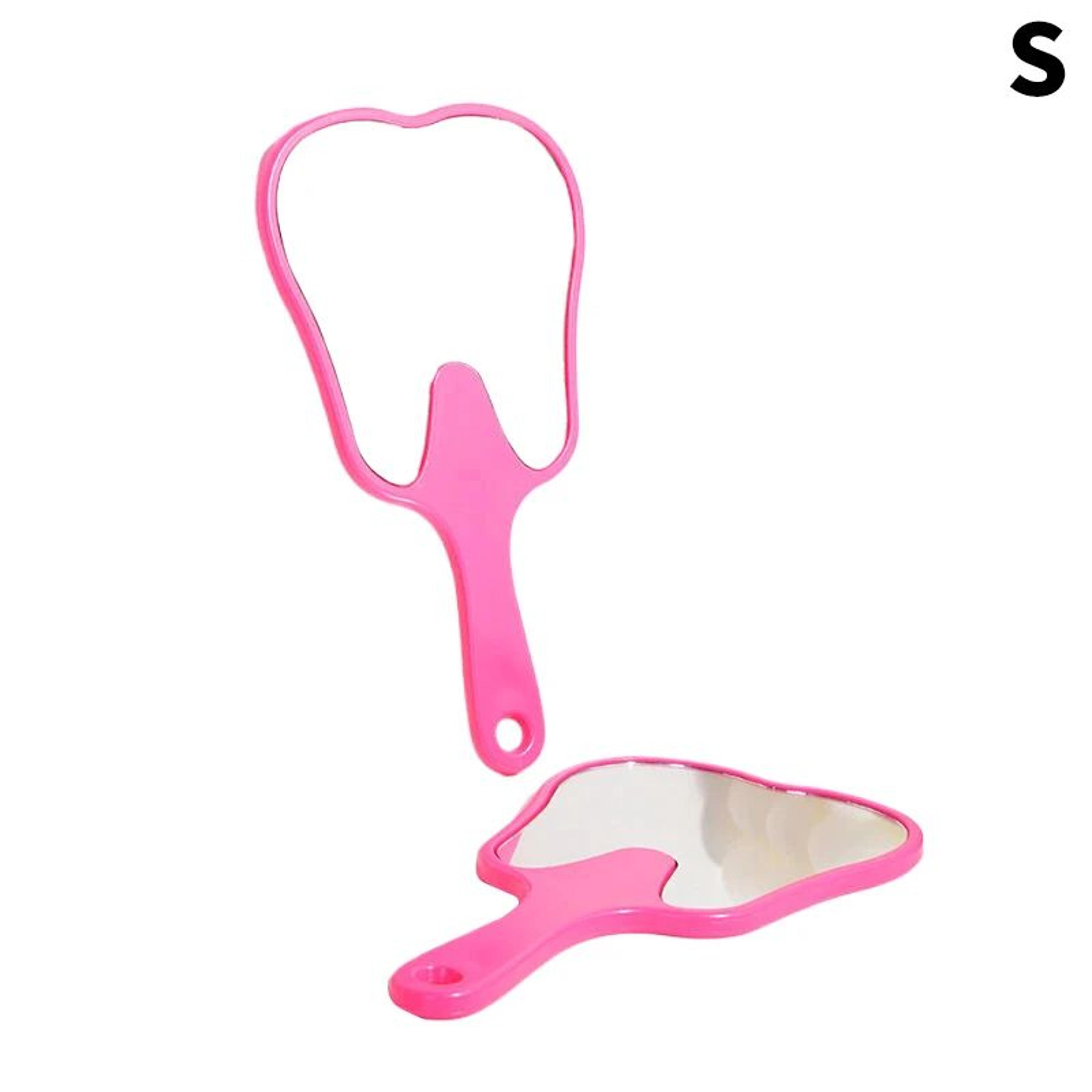 Tooth Shaped Handheld Mirror  Unbreakable Portable Dental Mouth Mirror For Makeup Oral Care  Dentis 14