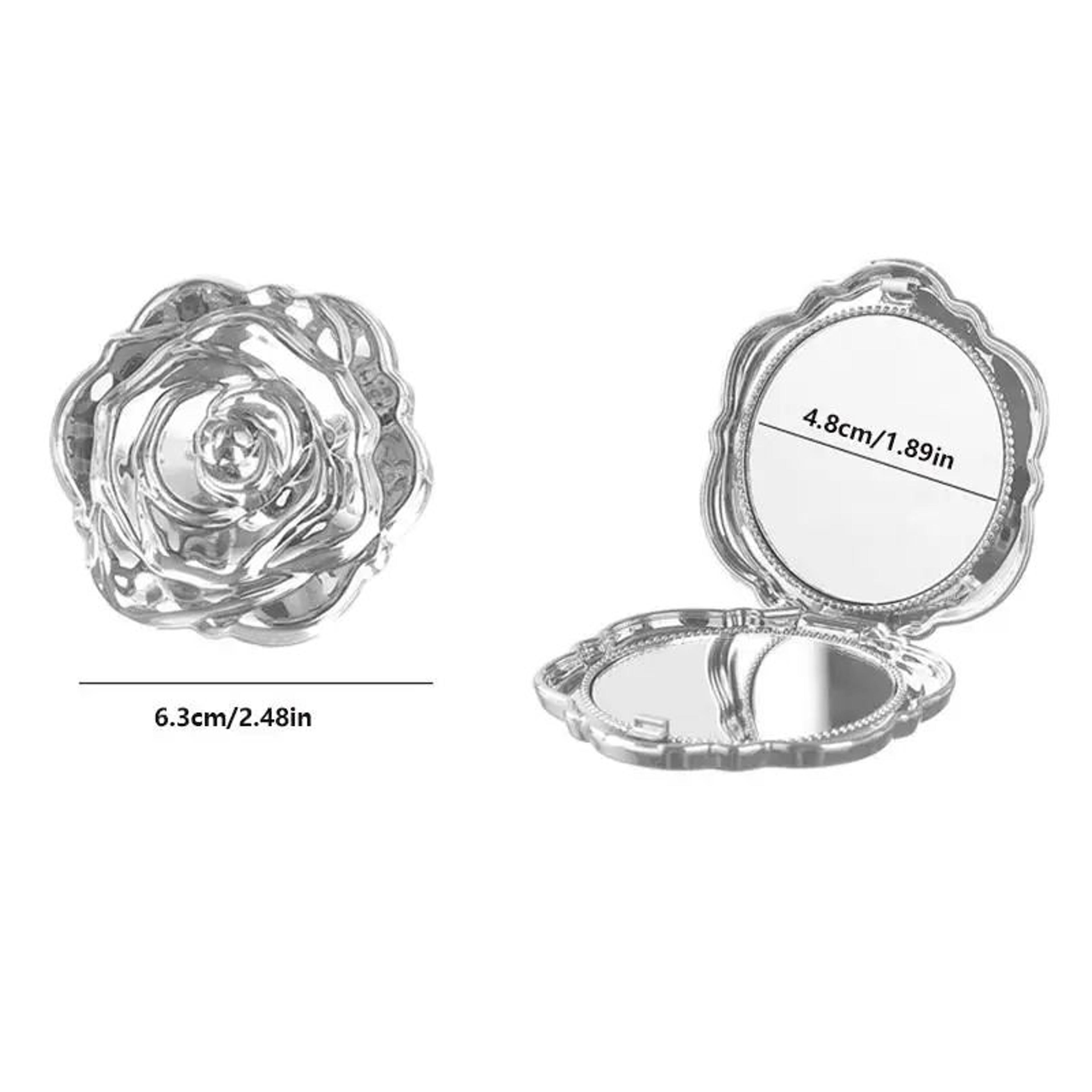 Retro Rose Pocket Makeup Mirror  Portable Mini Double Sided Compact Cosmetic Mirror For Travel Beau 5