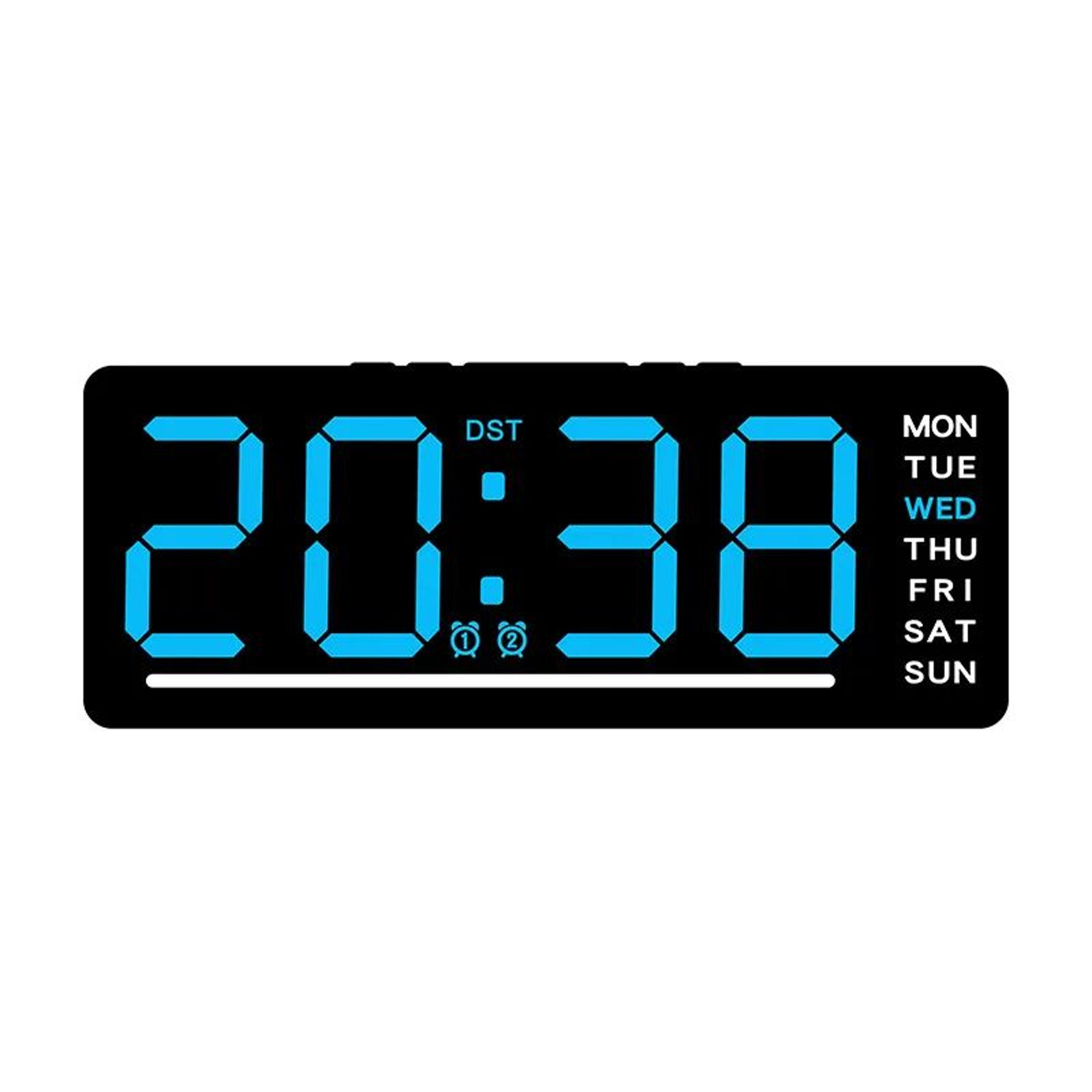 USB Digital LED Alarm Clock  Dual Alarm Temperature Date Week Snooze 5Level Brightness  Night Mode 6