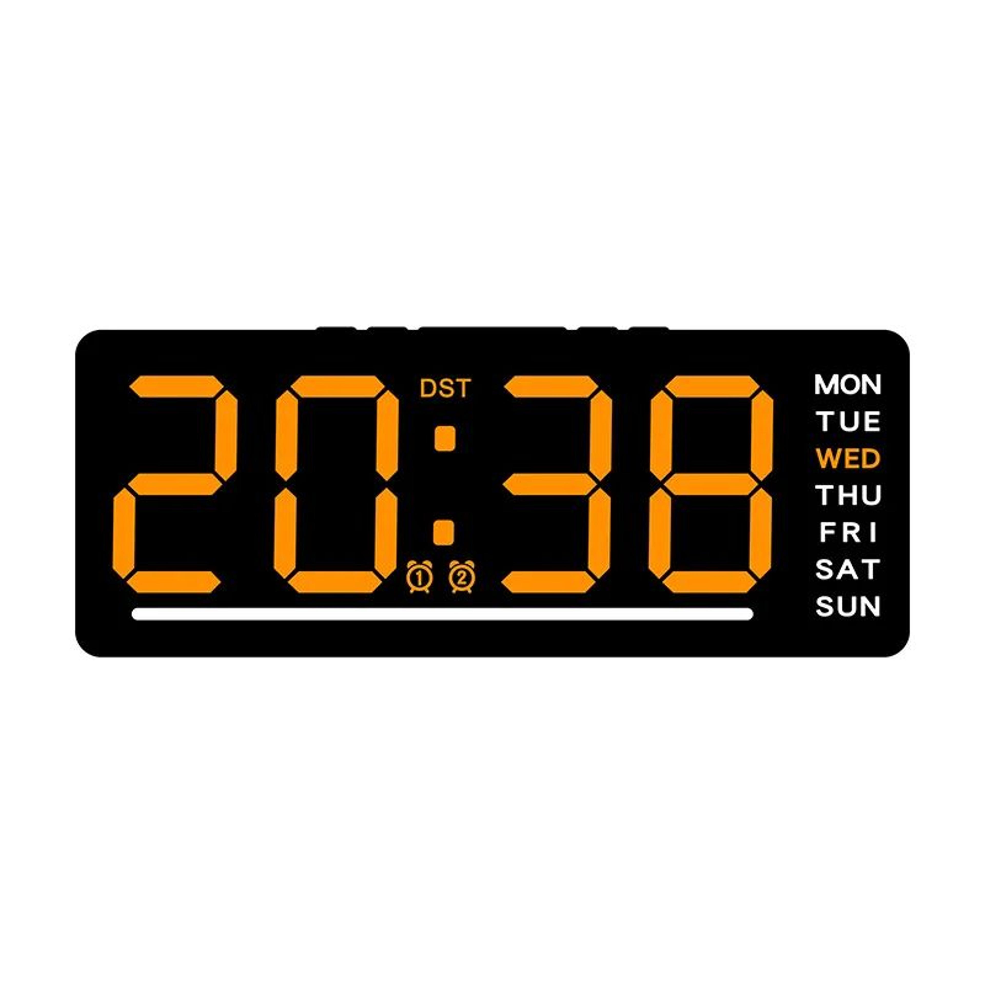 USB Digital LED Alarm Clock  Dual Alarm Temperature Date Week Snooze 5Level Brightness  Night Mode 8