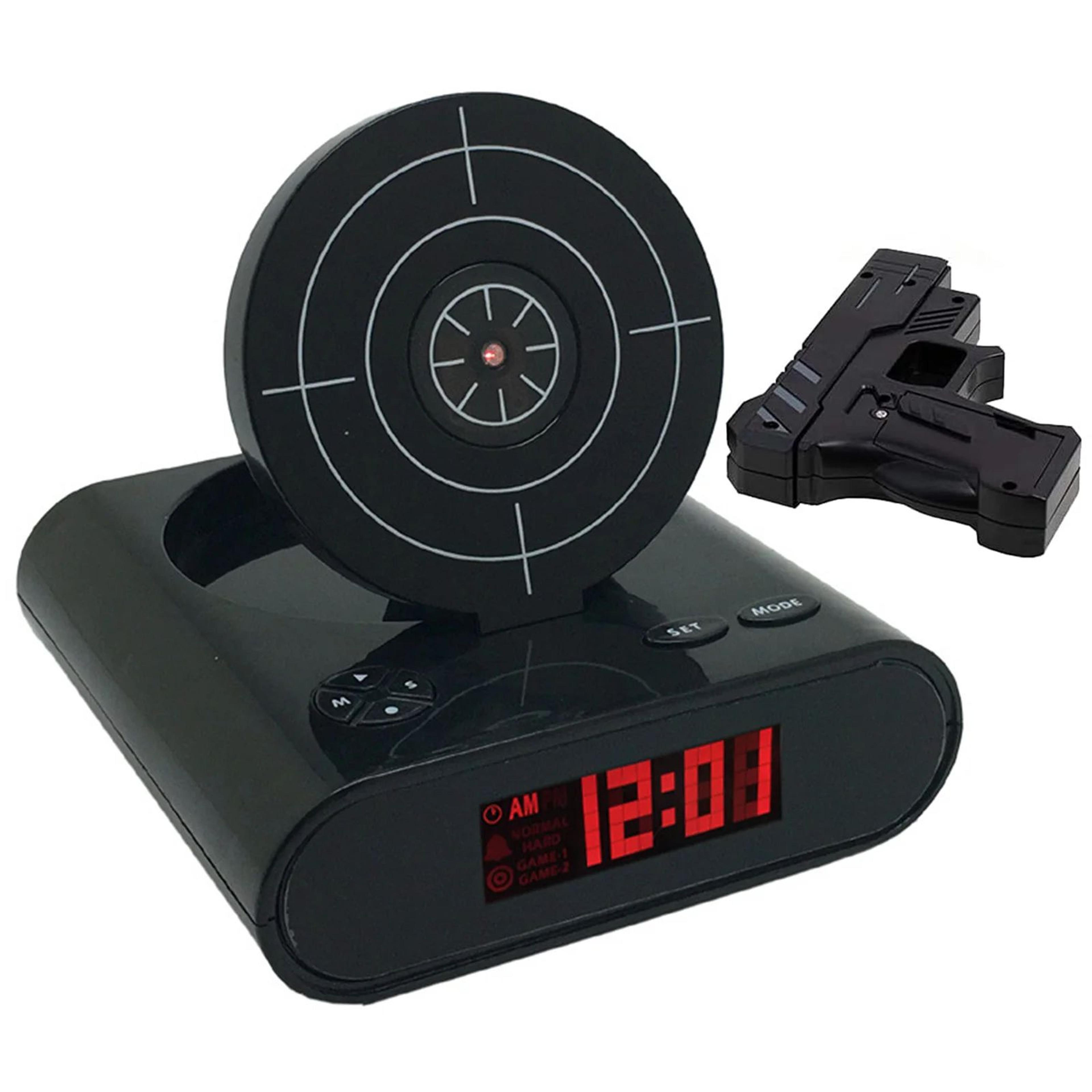 Target Shooting Alarm Clock  LED Digital Wake Up Clock With Infrared Blaster Dual Alarm Modes  Shoo 6