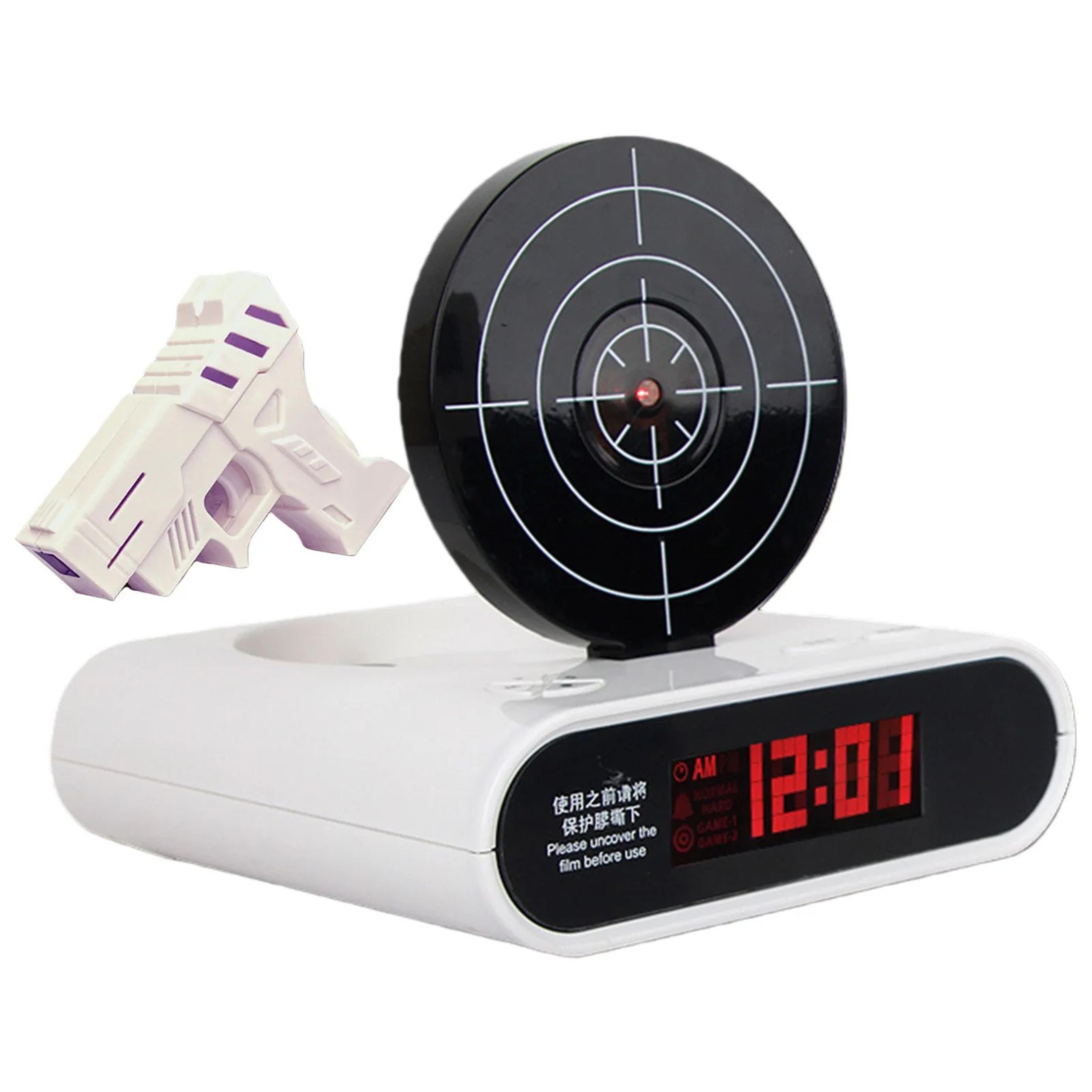 Target Shooting Alarm Clock  LED Digital Wake Up Clock With Infrared Blaster Dual Alarm Modes  Shoo 7