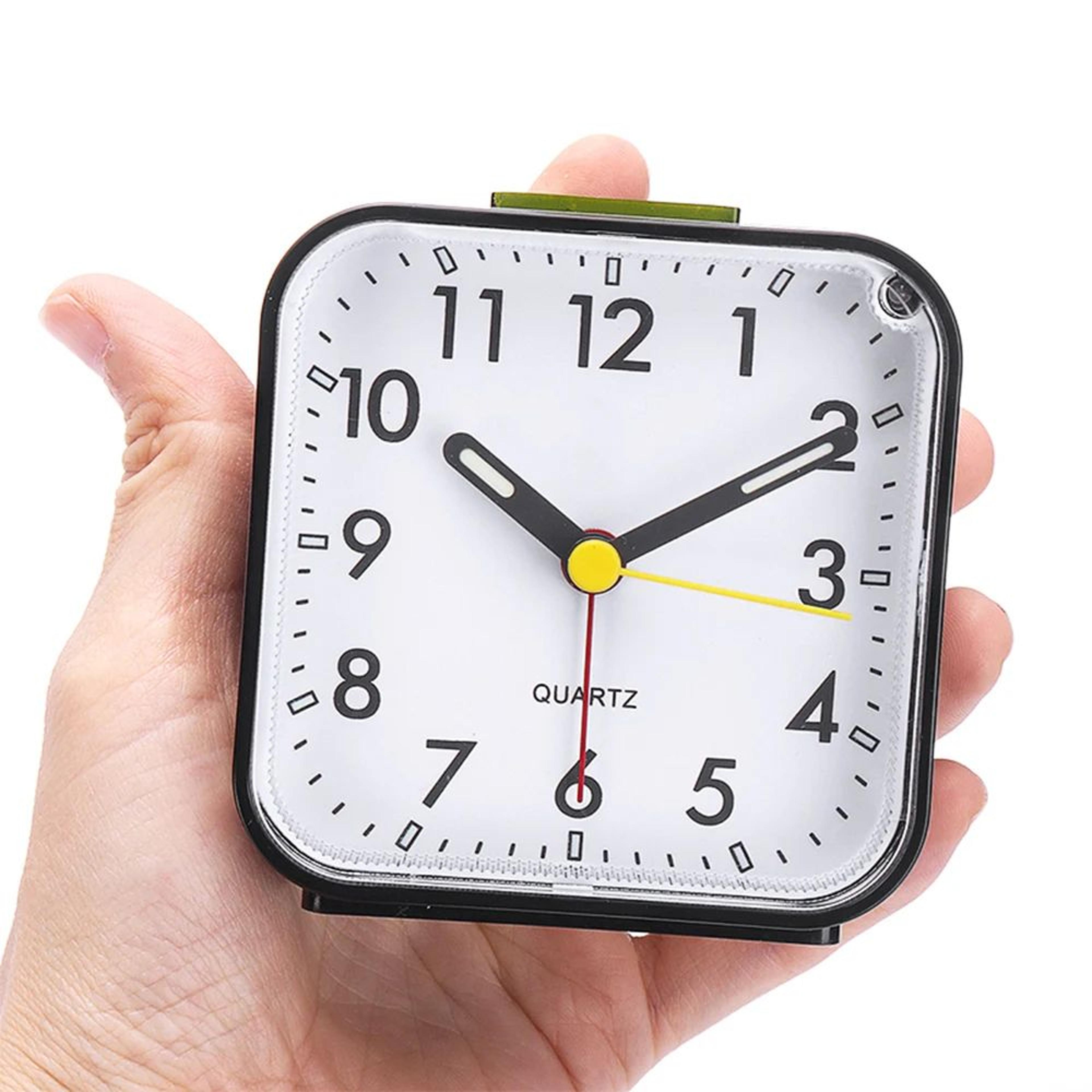 Silent Analog Alarm Clock  NonTicking Bedside Clock With Light  Snooze For Heavy Sleepers 1