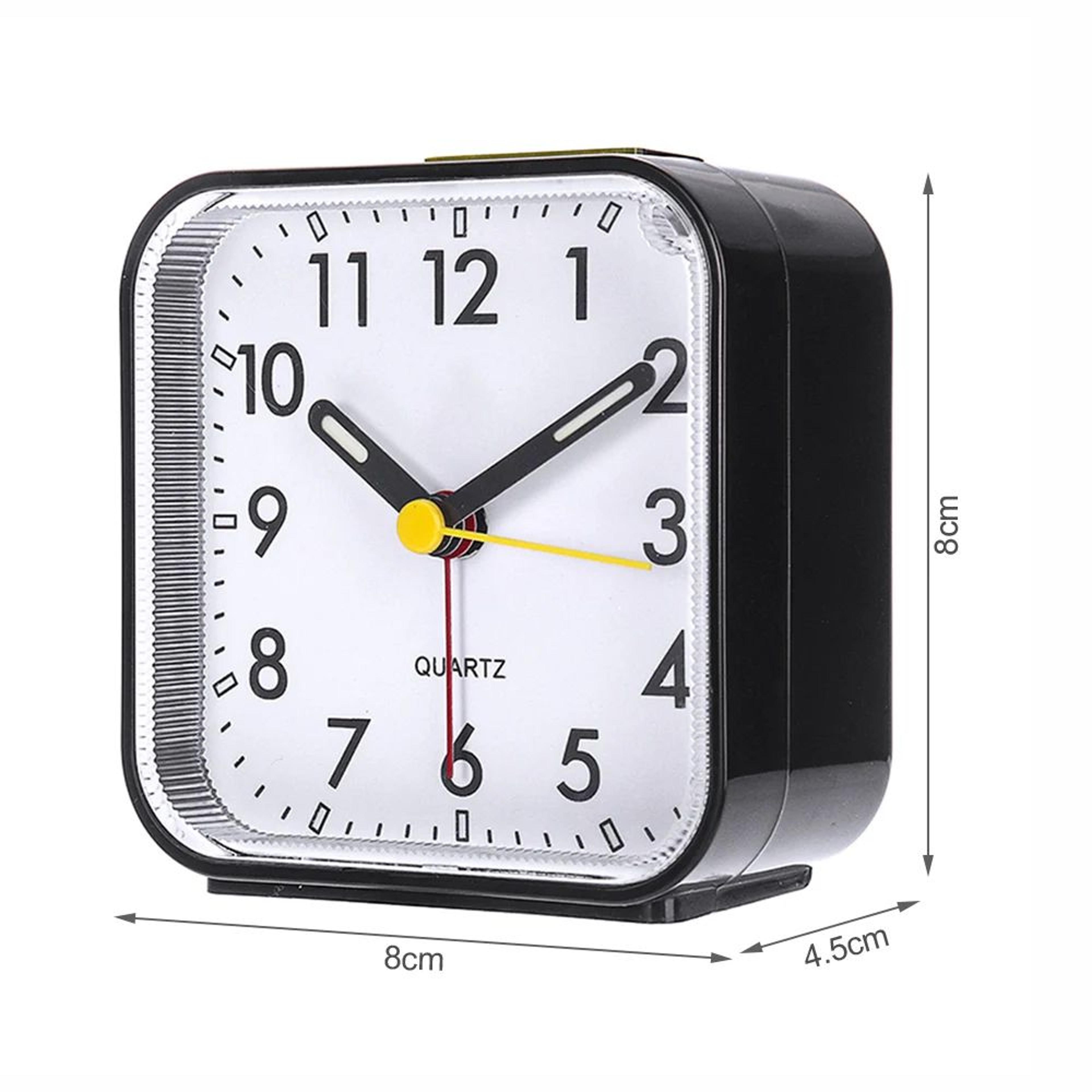 Silent Analog Alarm Clock  NonTicking Bedside Clock With Light  Snooze For Heavy Sleepers 6
