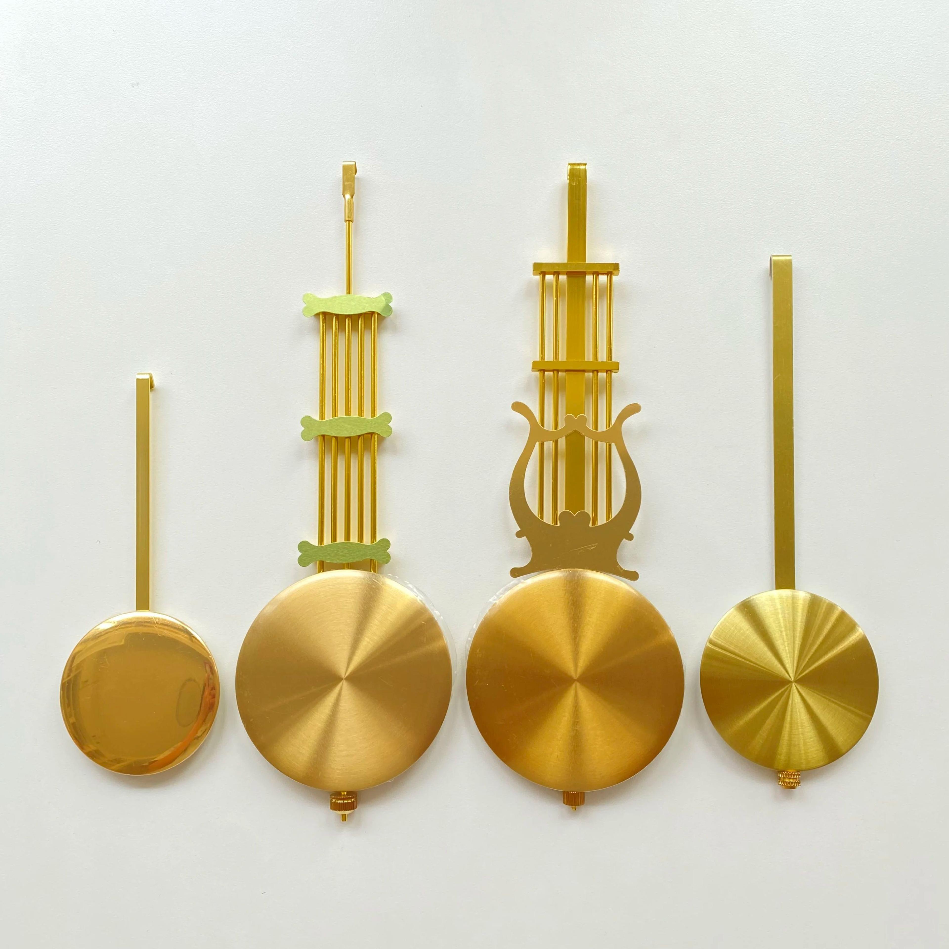 Gold Quartz Clock Pendulum  Metal Swing Bob Hammer Replacement DIY Grandfather Wall Clock Repair Ki 3