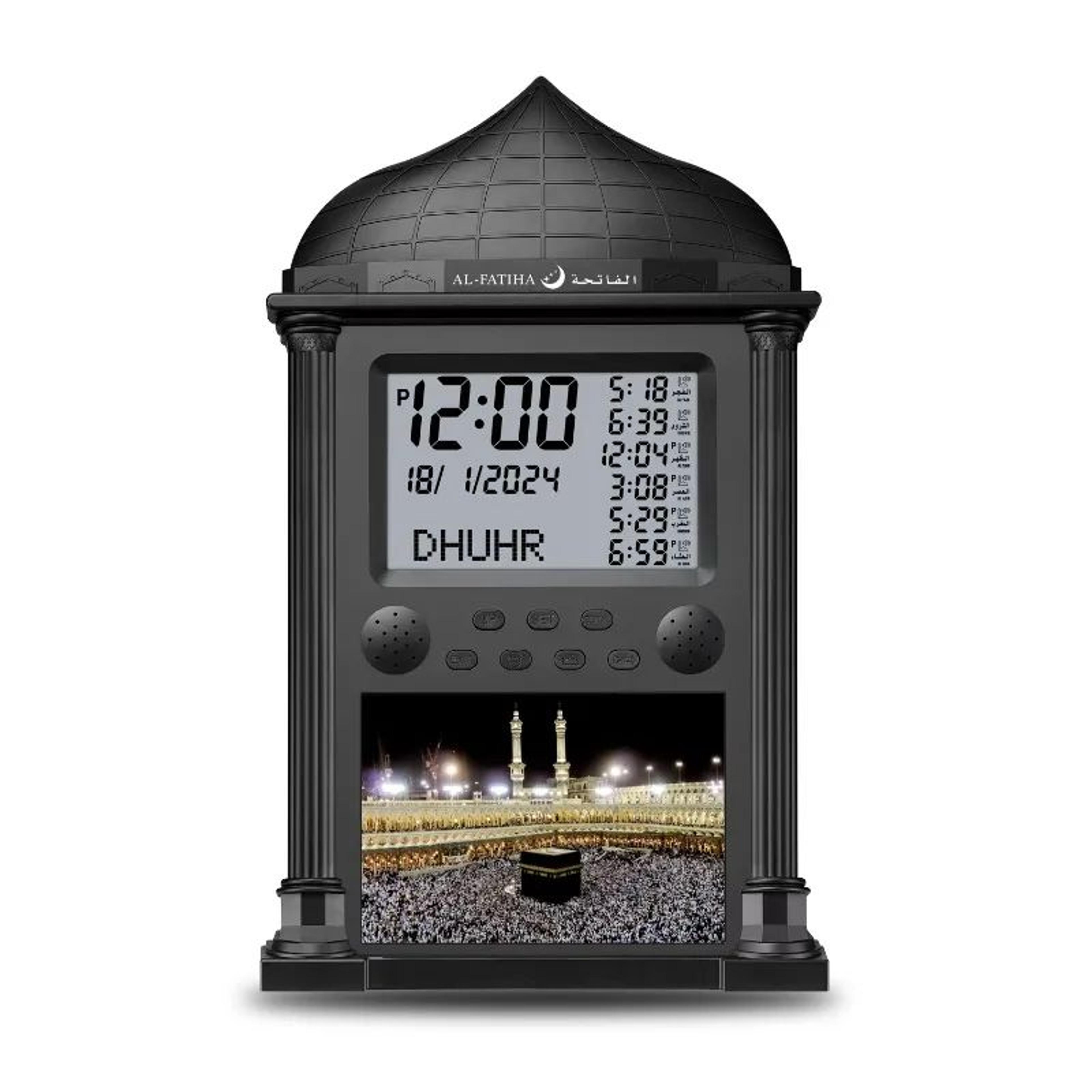 Digital LED Azan Wall Clock  Islamic Prayer Time Adhan Alarm With Hijri Calendar Qibla Direction  T 0
