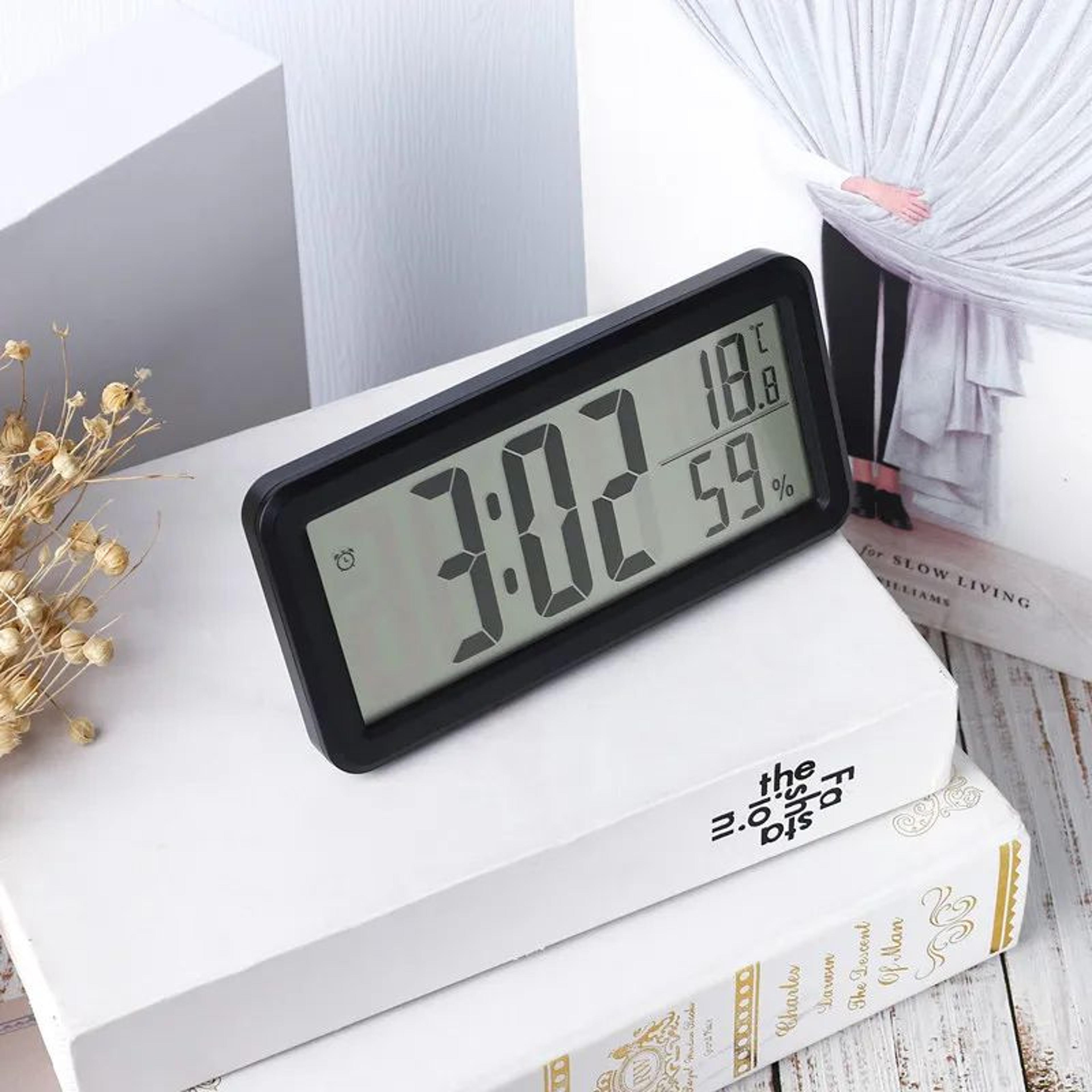 Slim Nordic Digital Desk Clock  Big Screen LED Battery Powered Alarm Clock For Home Office Desktop  6