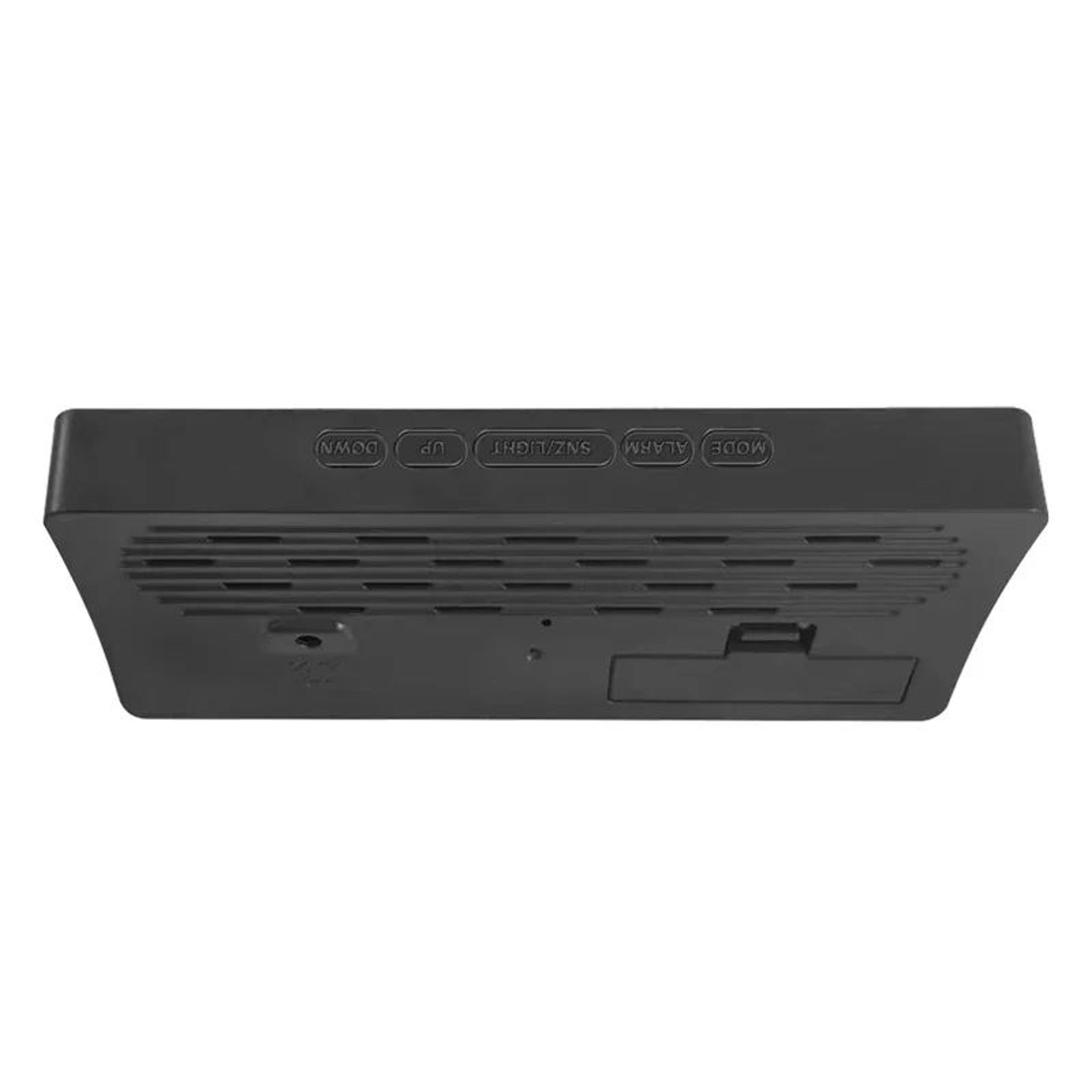 Curved LED Mirror Alarm Clock  Large Screen Digital Desk Clock For Bedroom Students Home Office Plu 3