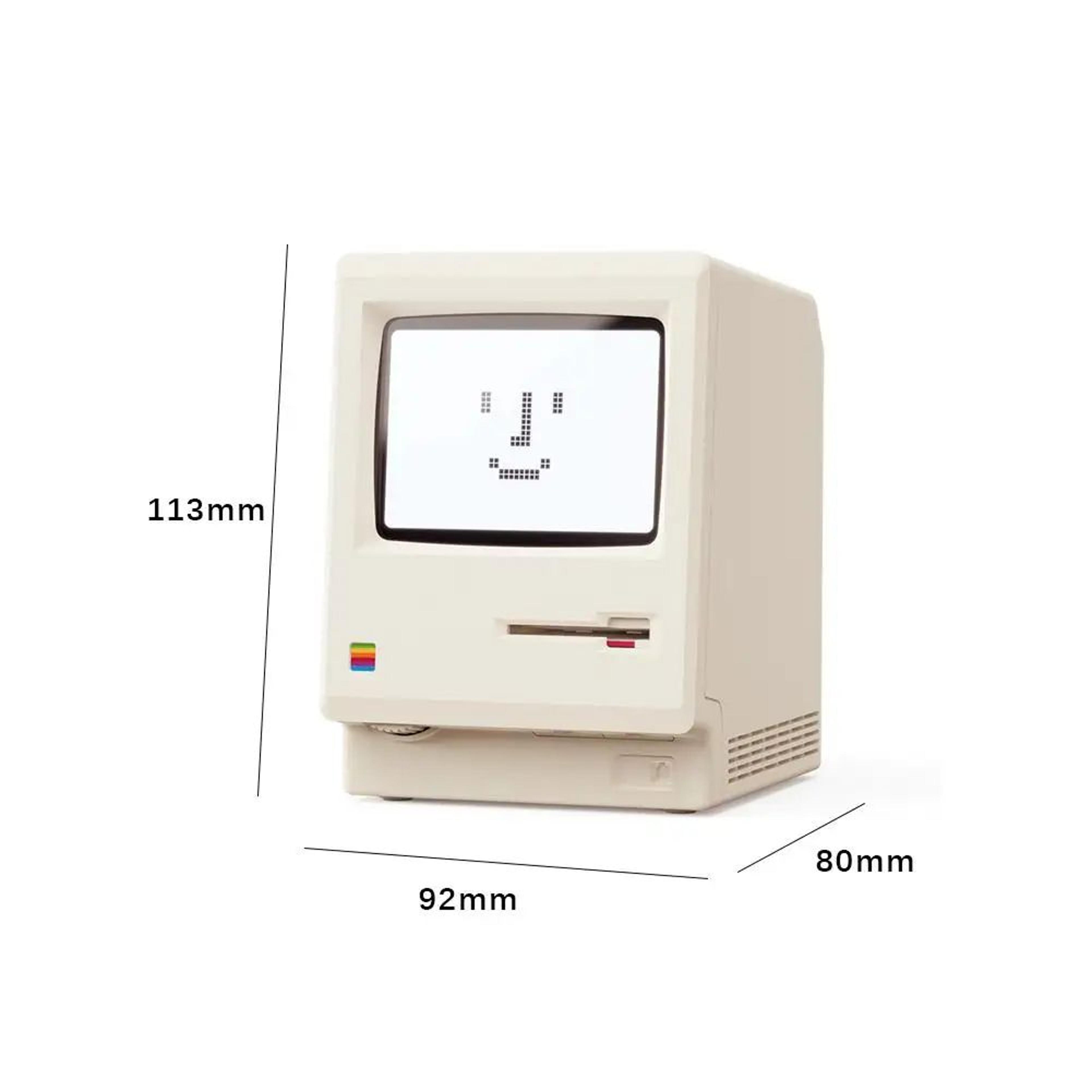Retro Macintosh Digital Alarm Clock  Creative Maclock Desktop Clock With Calendar Display  Adjustab 5