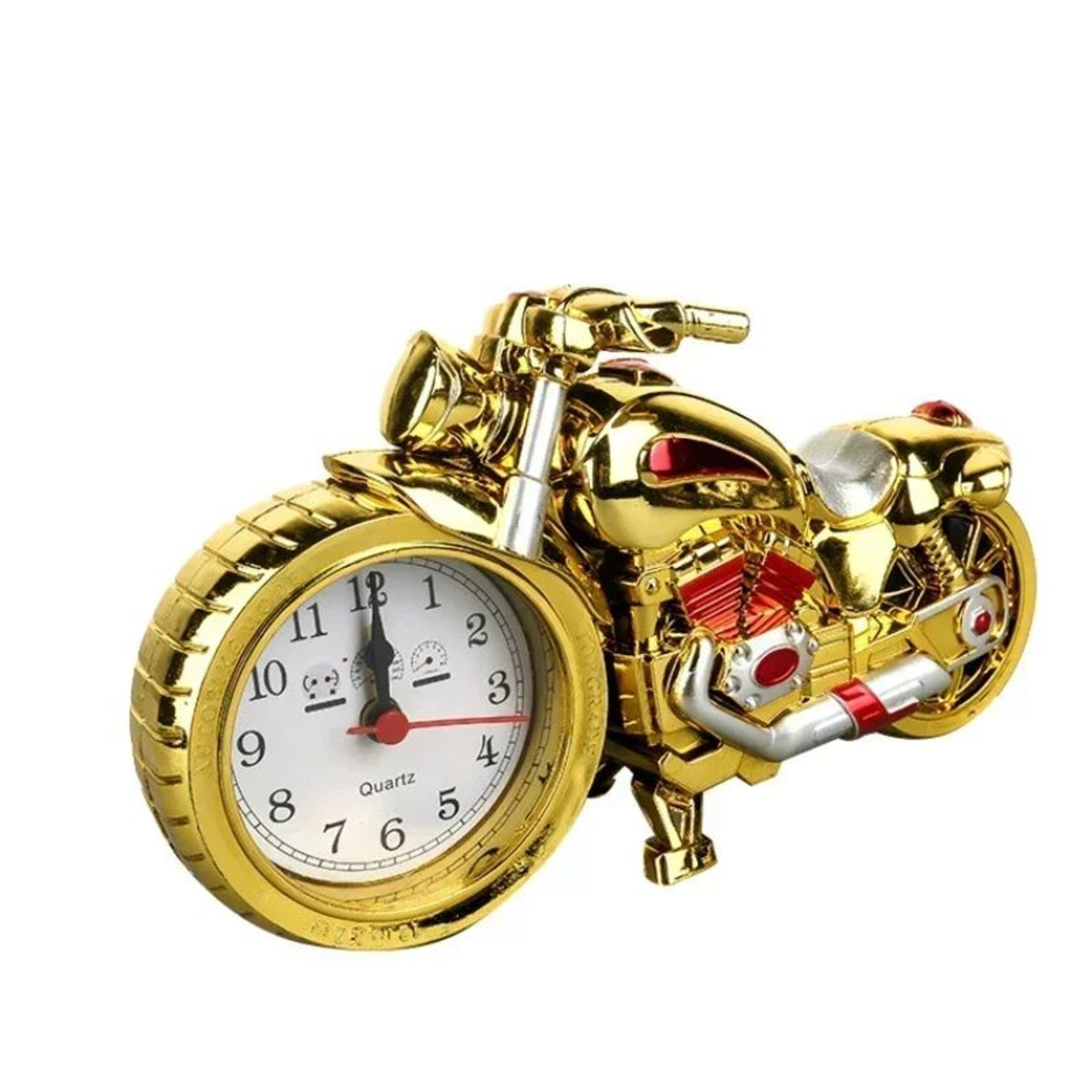 Retro Motorcycle Alarm Clock  Portable Battery Powered Kids Table Clock For Bedroom Desk Decor  Uni 4