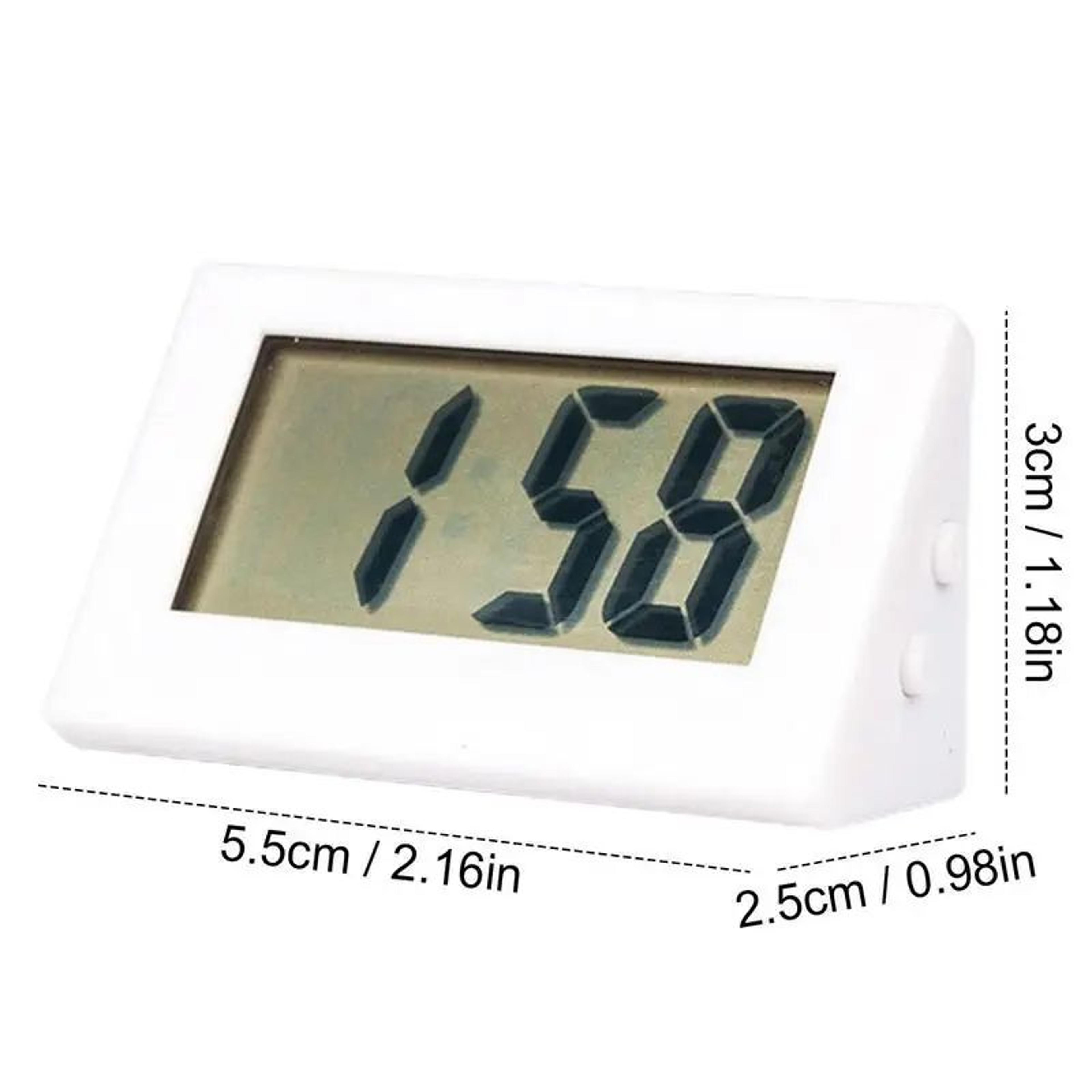 Mini LCD Digital Desk Clock  Silent Compact Electronic Table Clock With Time  Date Display For Bedr 5