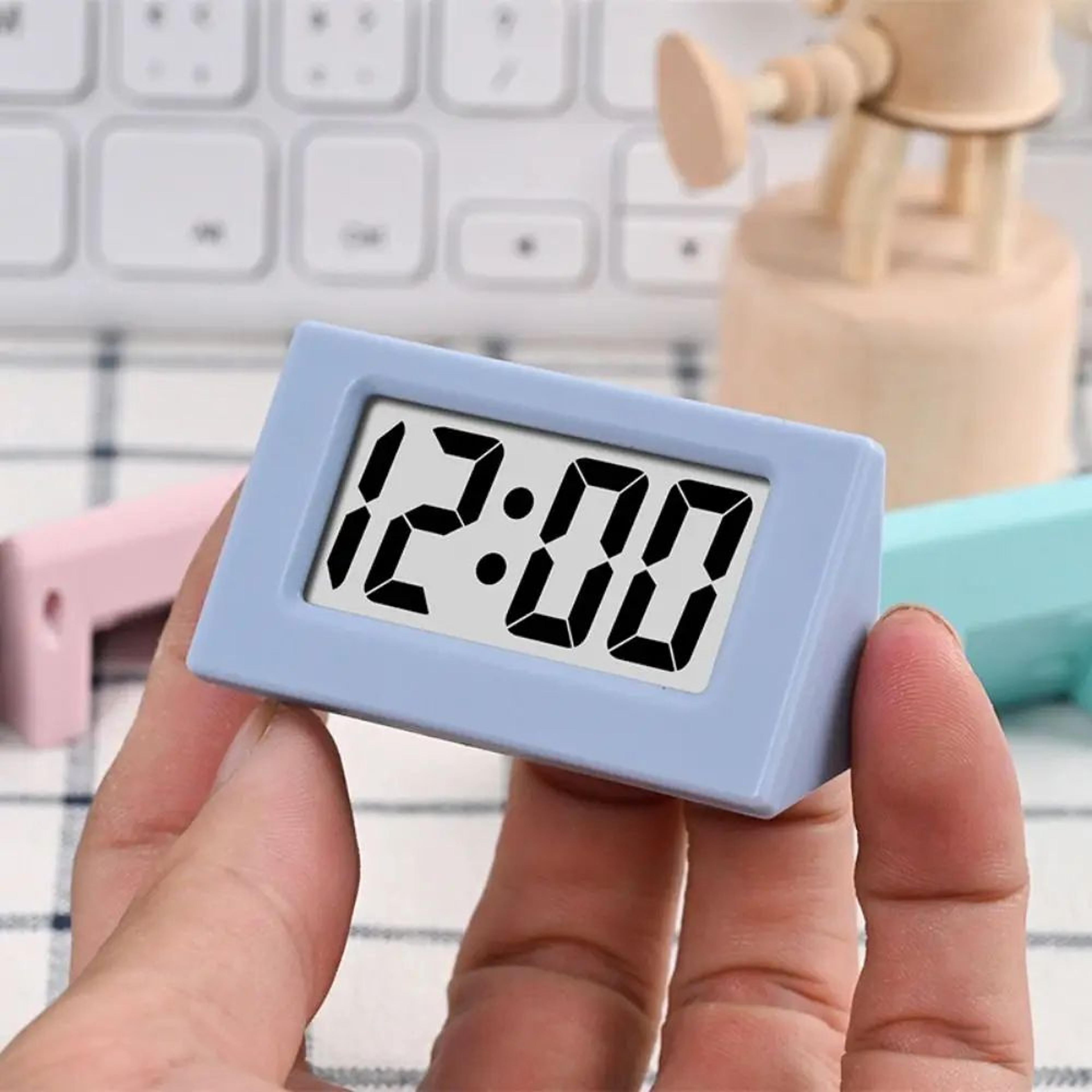 Mini Triangle Digital Desk Clock  Cute Silent Compact Time Display For Bedroom Office Home Desk Dec 3