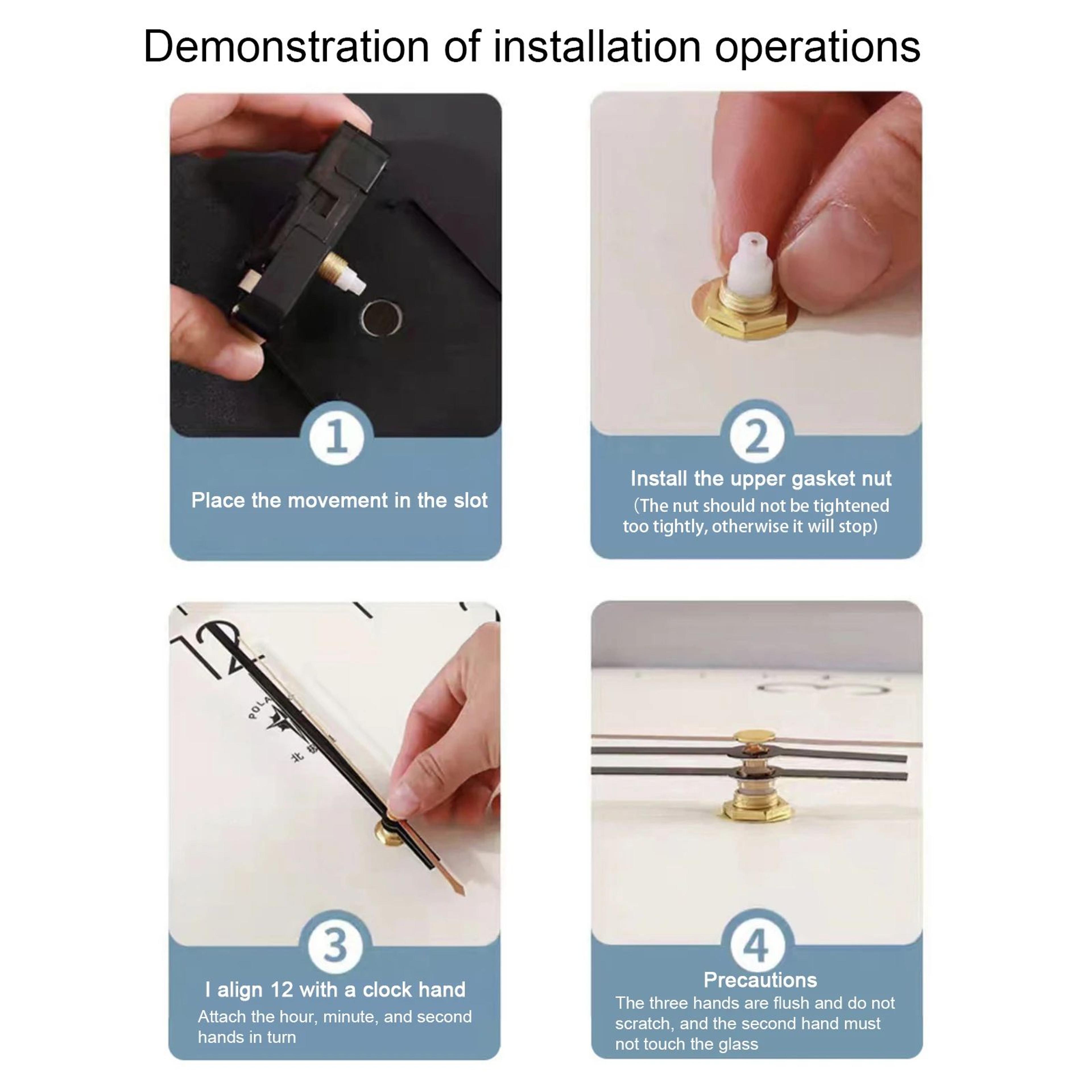 Quartz Wall Clock Movement Replacement  Battery Operated DIY Repair Mechanism Parts For Craft Clock 4