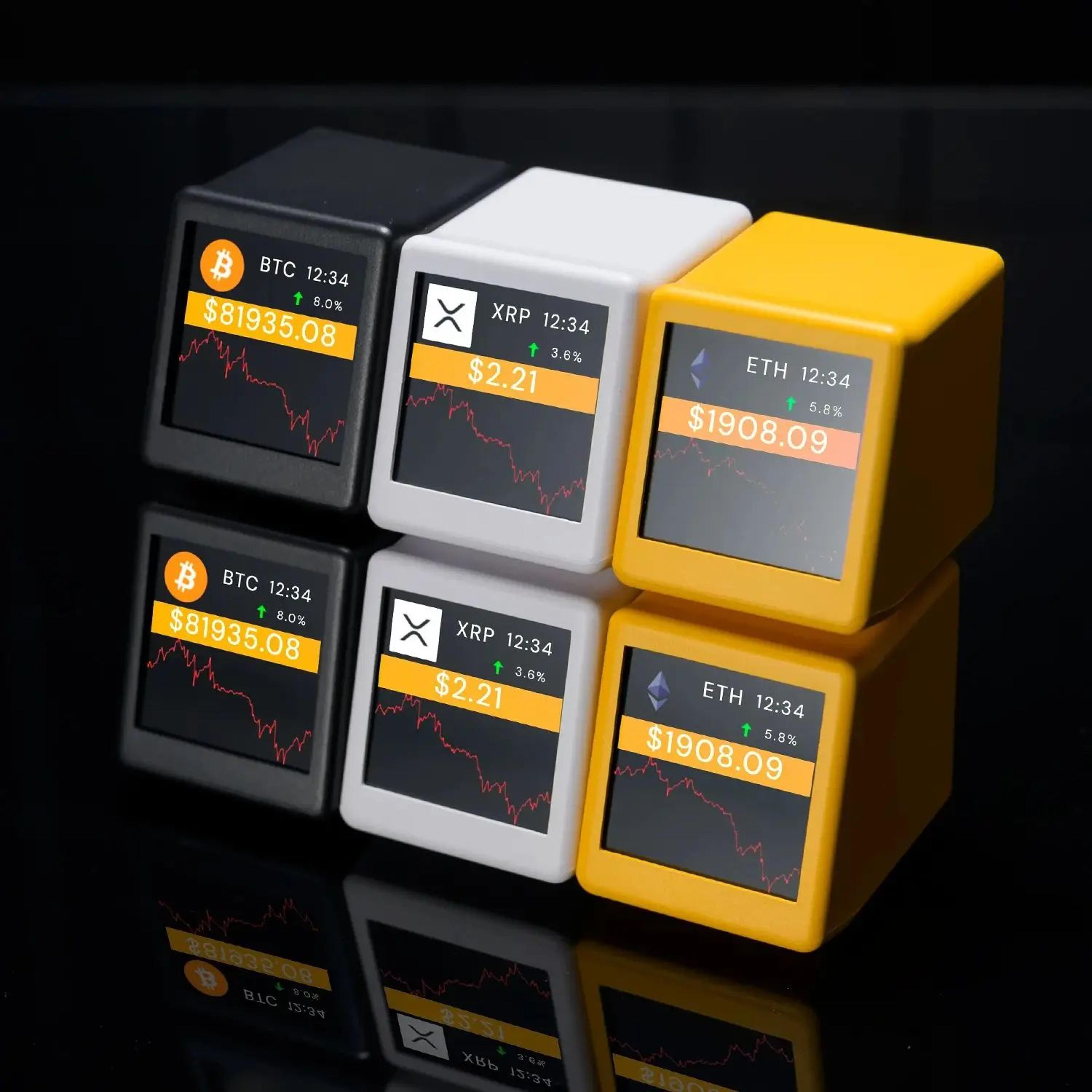 Real Time Crypto Price Display  300 Coin WiFi Bitcoin Tracker With 7Day Chart For Desktop Trading   4