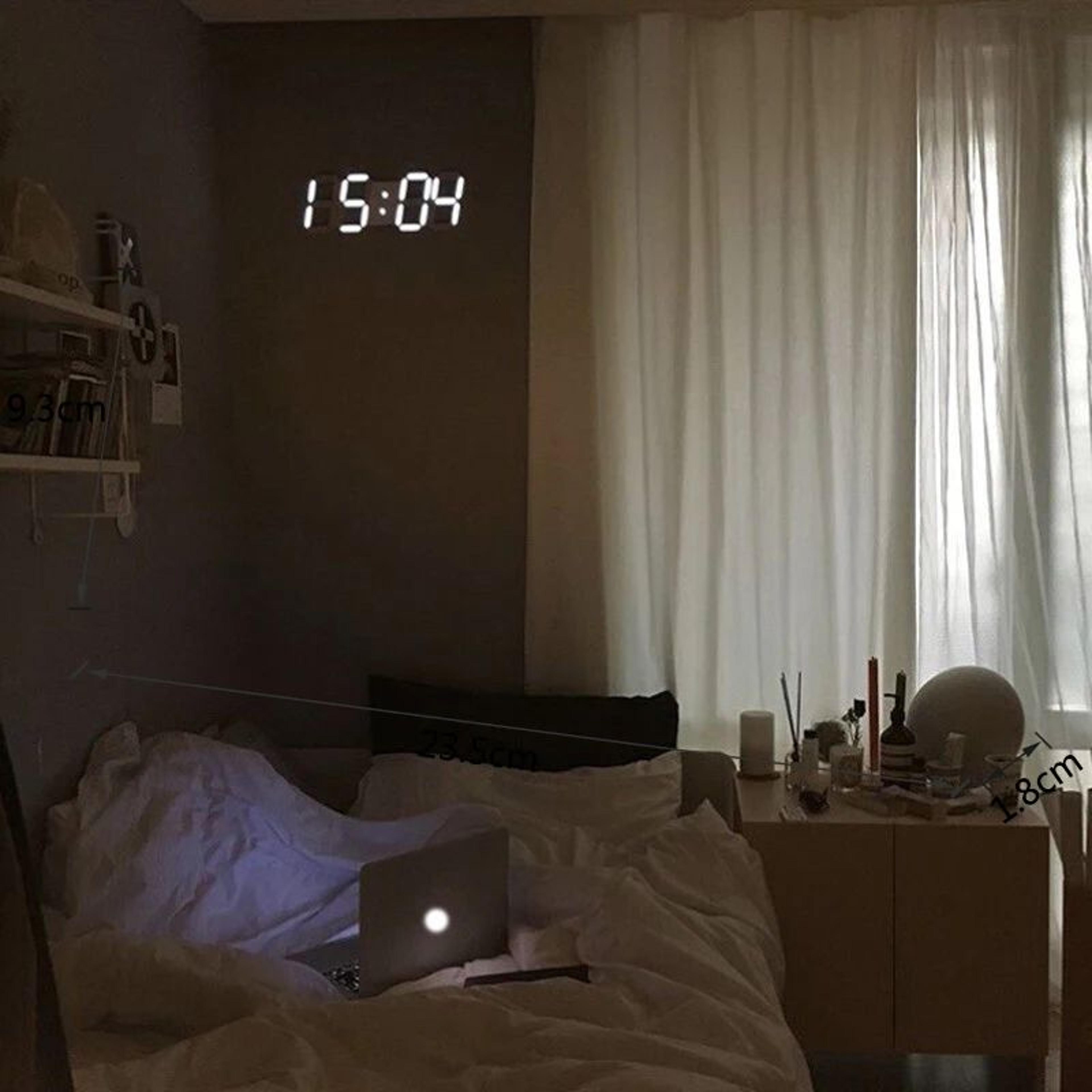 3D LED Digital Wall Clock  Modern 1224 Hr Alarm Clock With Snooze Auto Dimming  USB Power For Home  4
