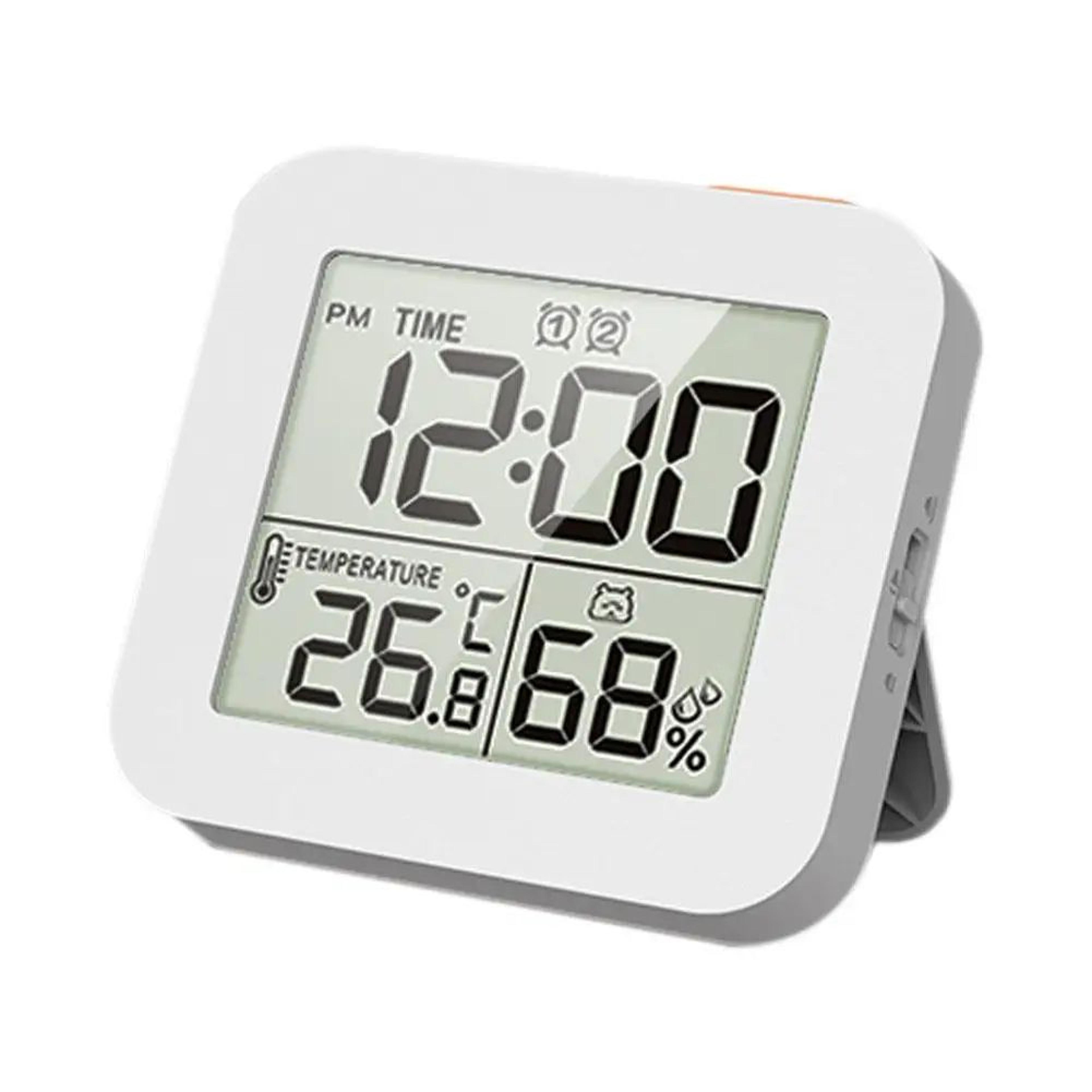 Waterproof LCD Shower Timer  Digital Bathroom Alarm Clock With Temperature Humidity Display Suction 2