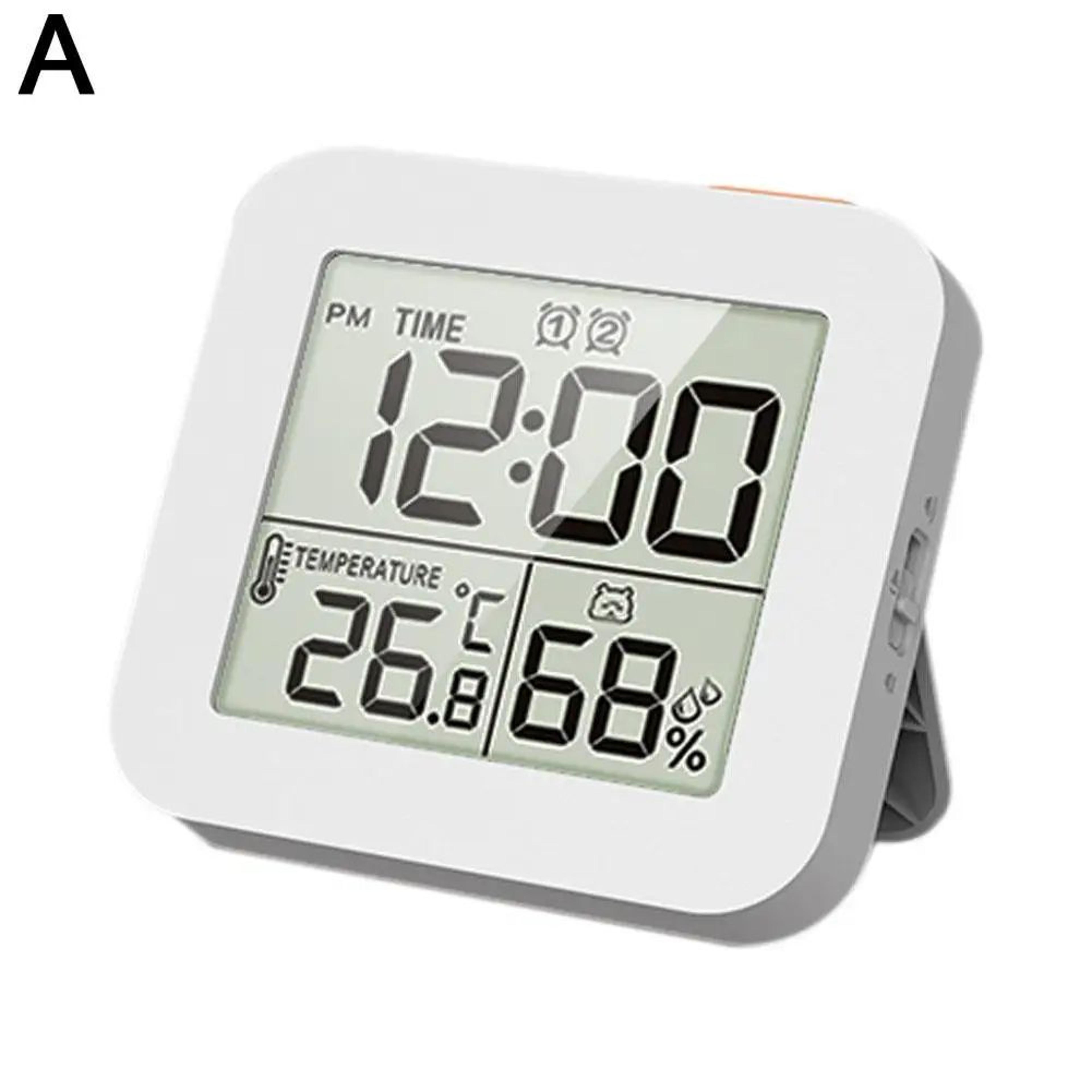 Waterproof LCD Shower Timer  Digital Bathroom Alarm Clock With Temperature Humidity Display Suction 6