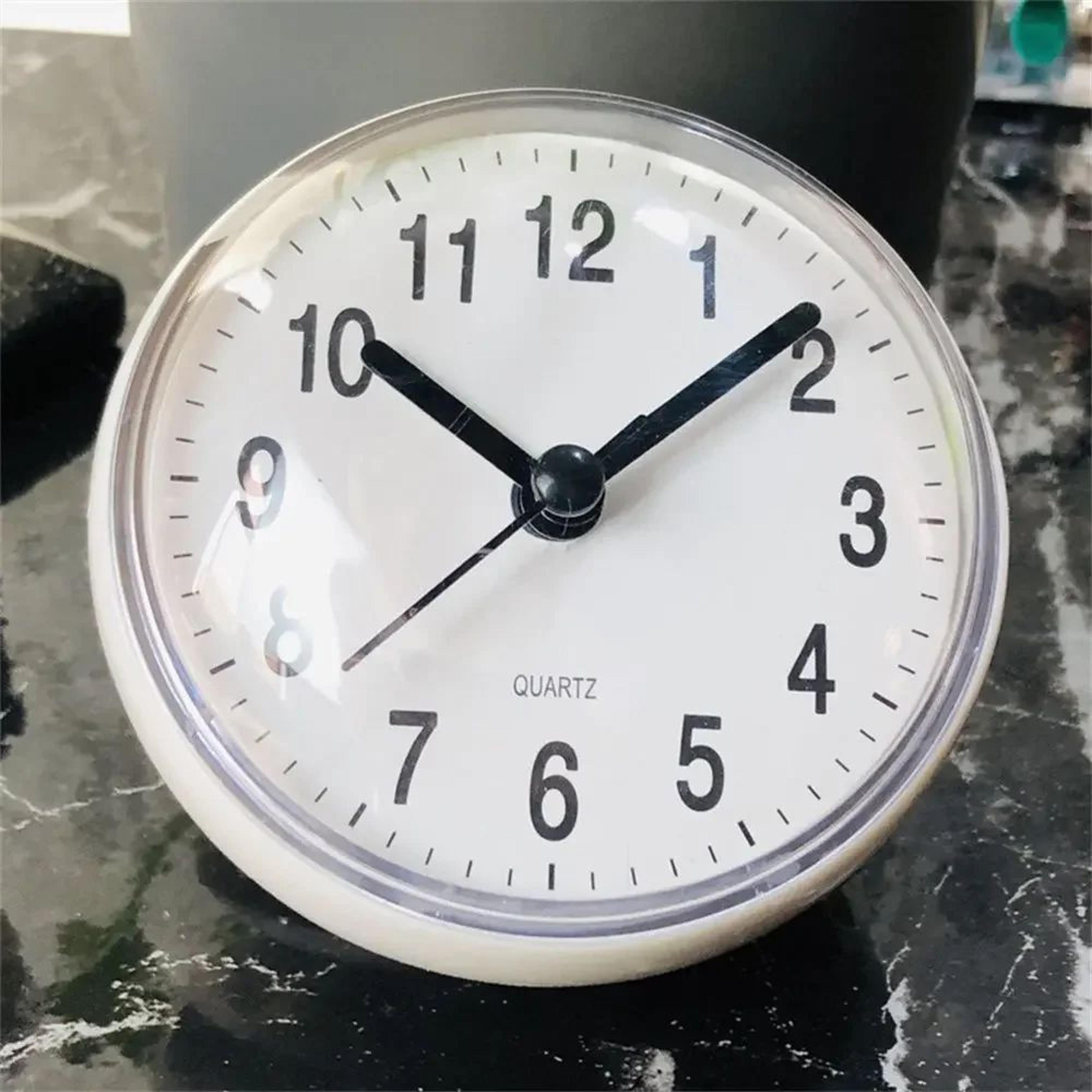 Anti Fog Waterproof Shower Wall Clock  28 In Mini Suction Cup Quartz Clock For Bathroom Kitchen Toi 1