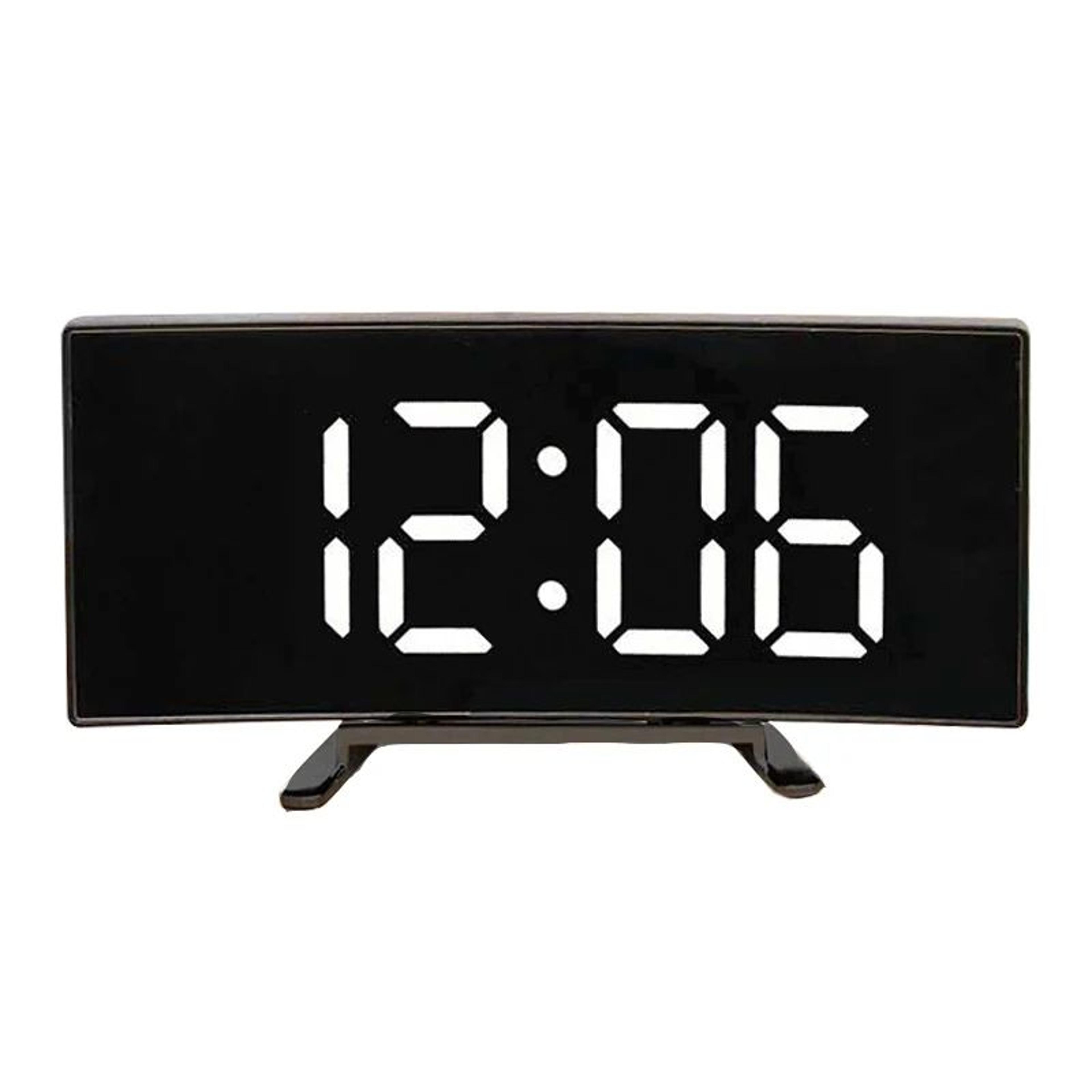 LED Digital Alarm Clock  Large Screen Mirror Display With Adjustable Snooze For Bedroom Office Kitc 0