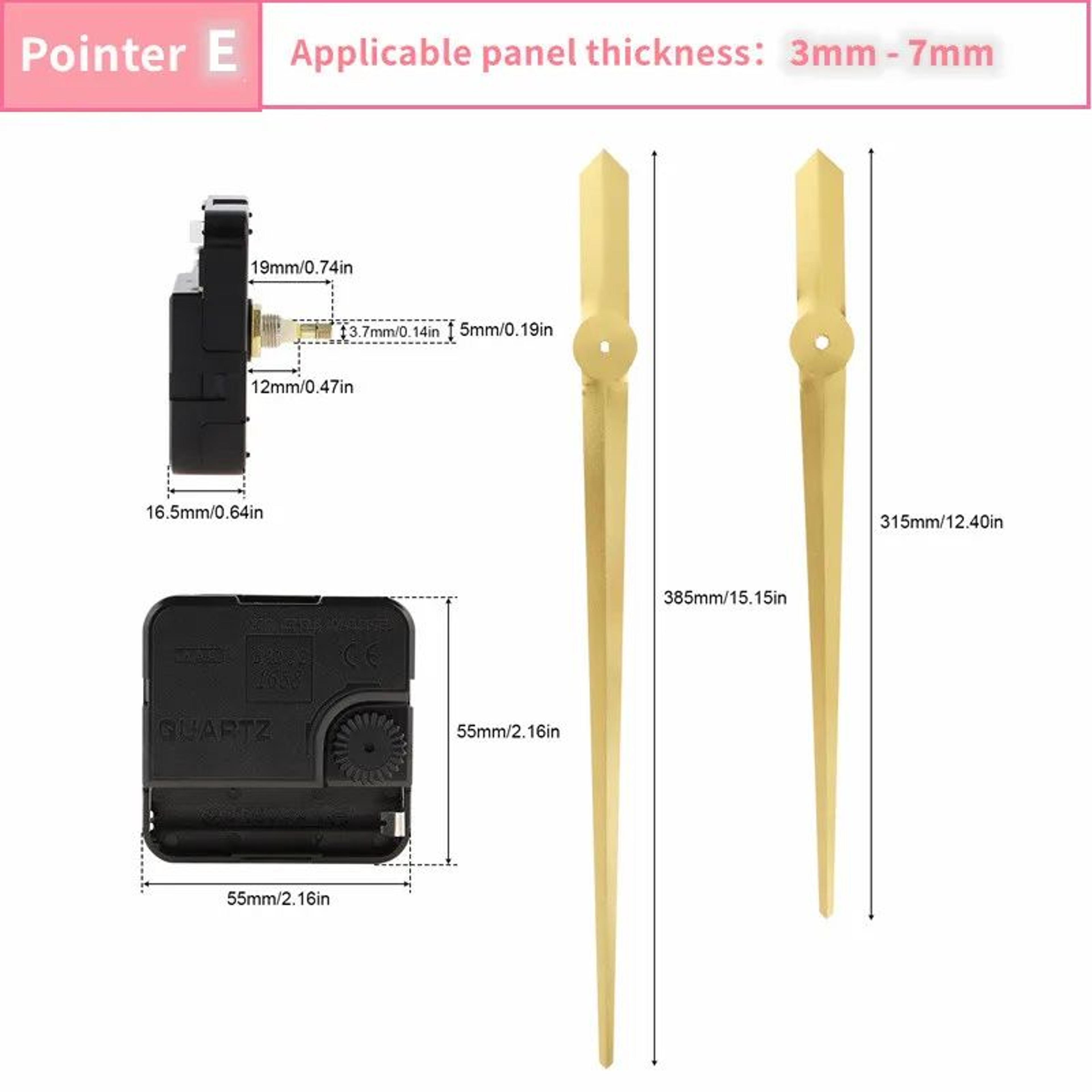 Silent Quartz Wall Clock Mechanism  Accurate Sweep Movement With Hands For DIY Clock Repair Replace 15