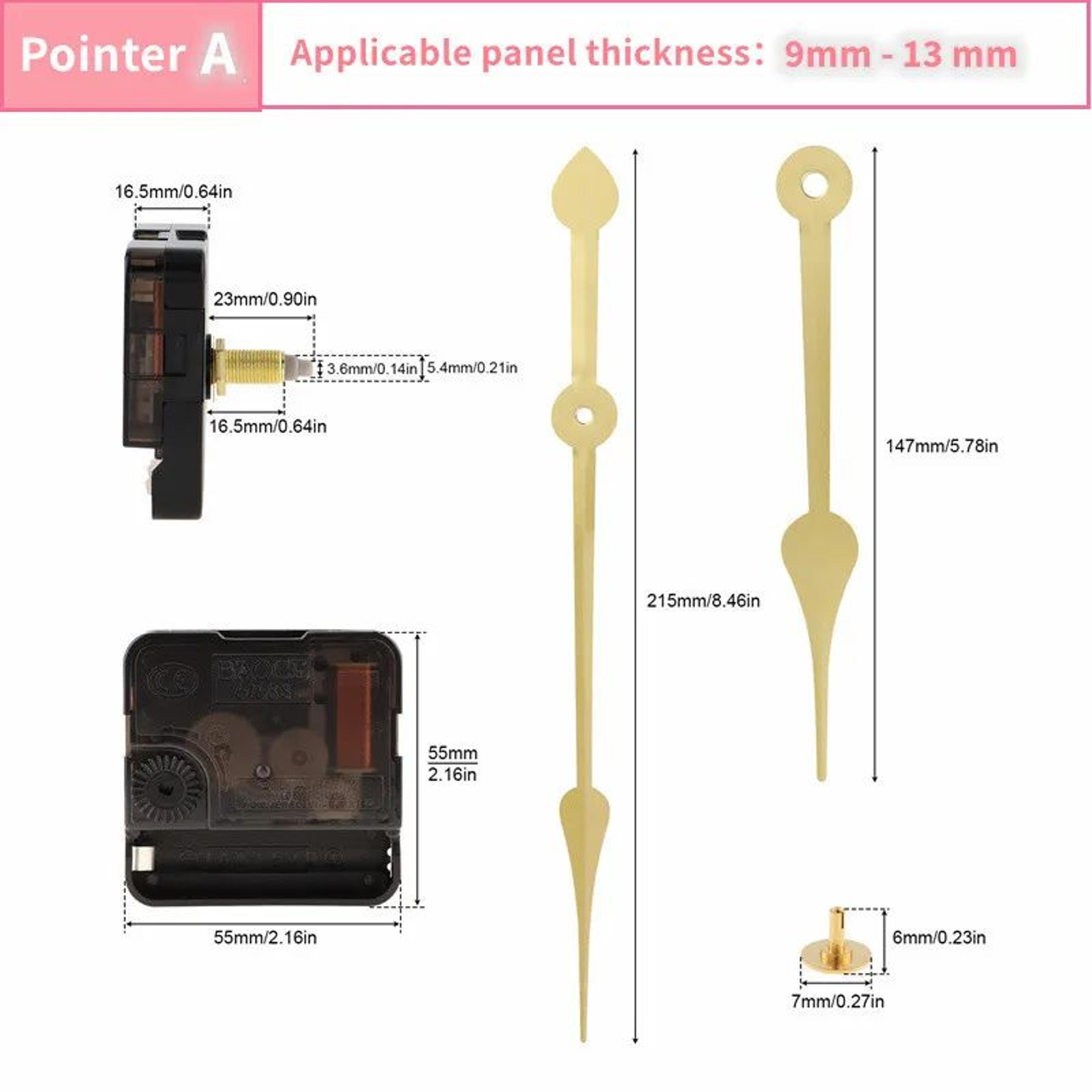 Silent Quartz Wall Clock Mechanism  Accurate Sweep Movement With Hands For DIY Clock Repair Replace 11