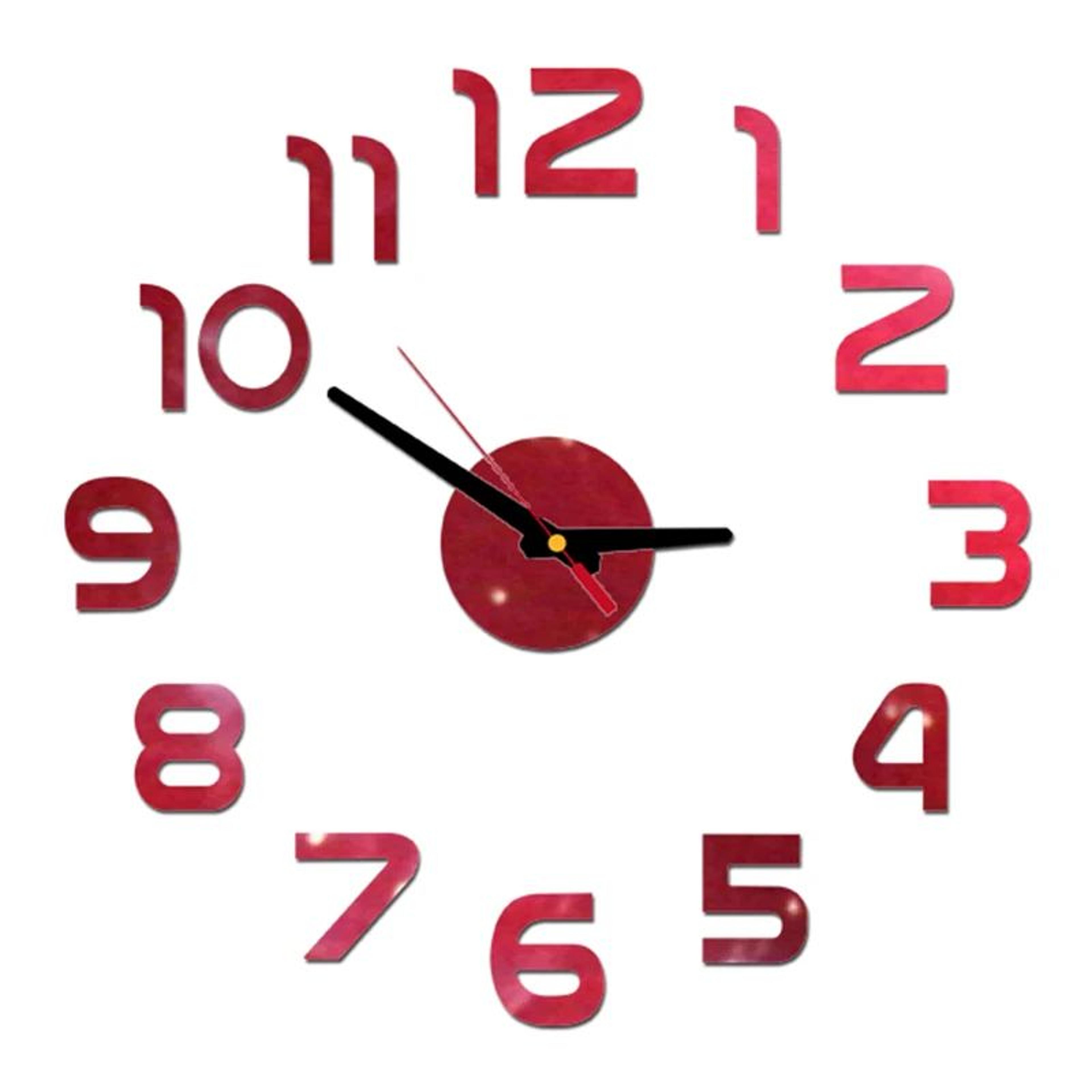 DIY 3D Mirror Wall Clock  Frameless Silent Quartz Acrylic Clock Sticker For Living Room Bedroom Off 9
