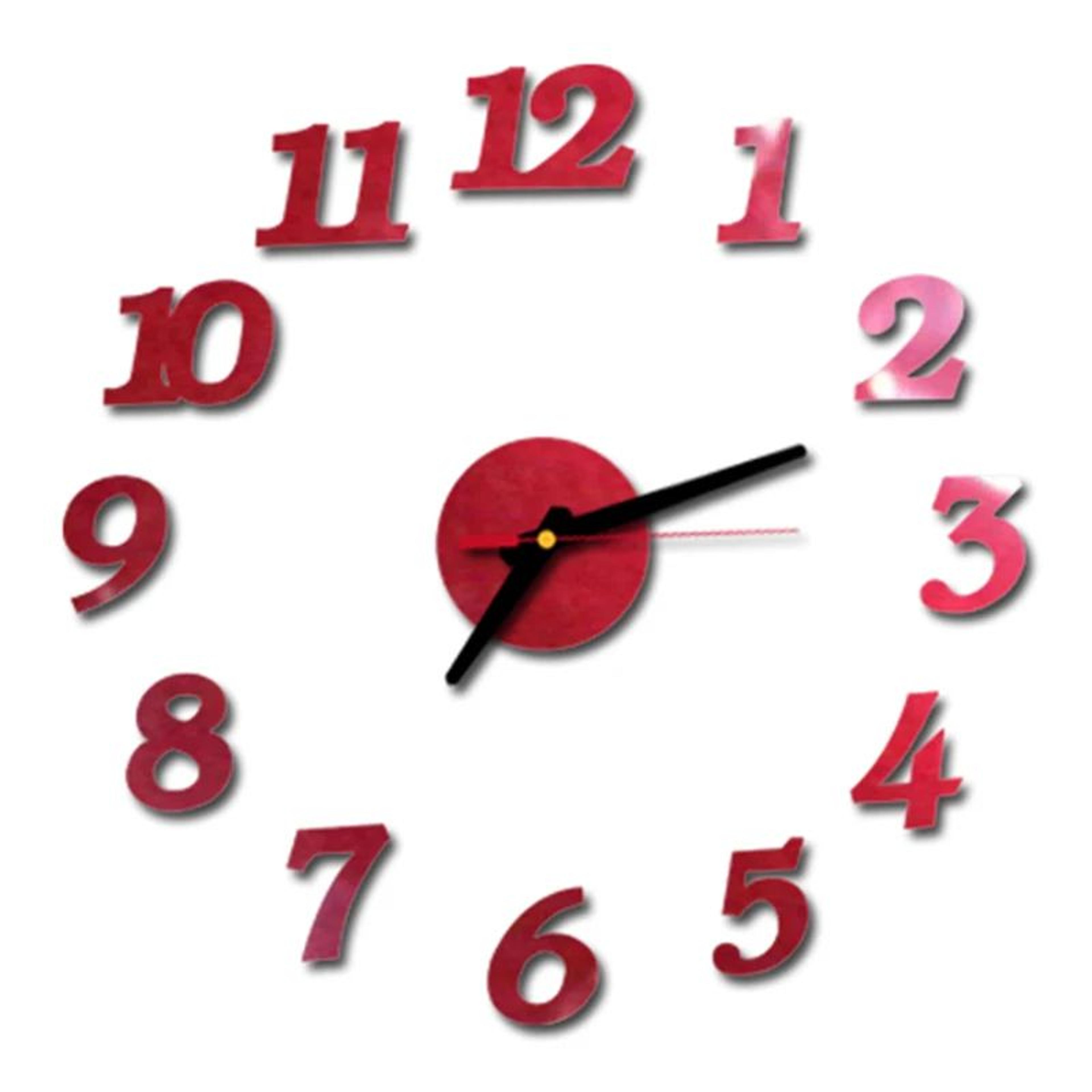 DIY 3D Mirror Wall Clock  Frameless Silent Quartz Acrylic Clock Sticker For Living Room Bedroom Off 7