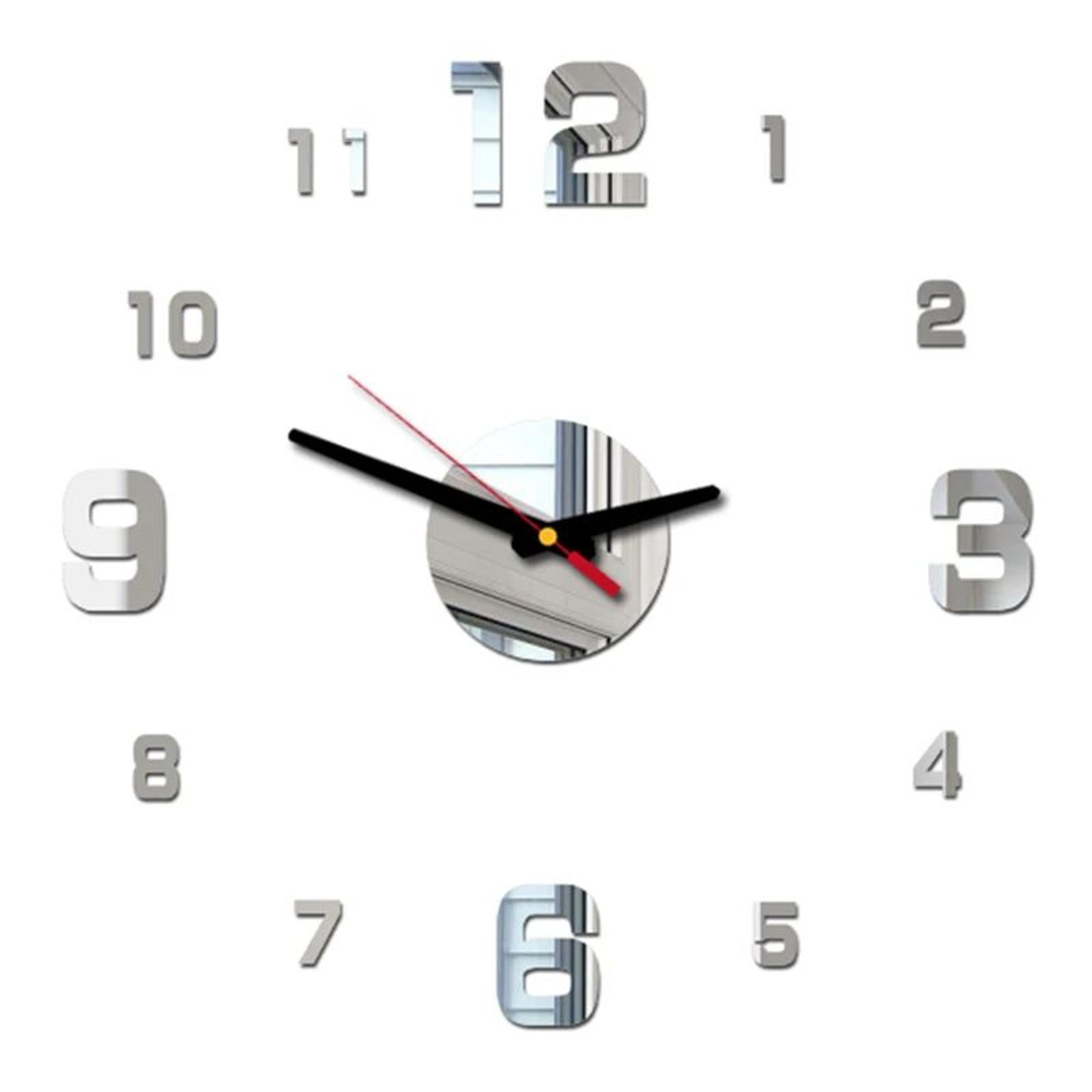DIY 3D Mirror Wall Clock  Frameless Silent Quartz Acrylic Clock Sticker For Living Room Bedroom Off 19