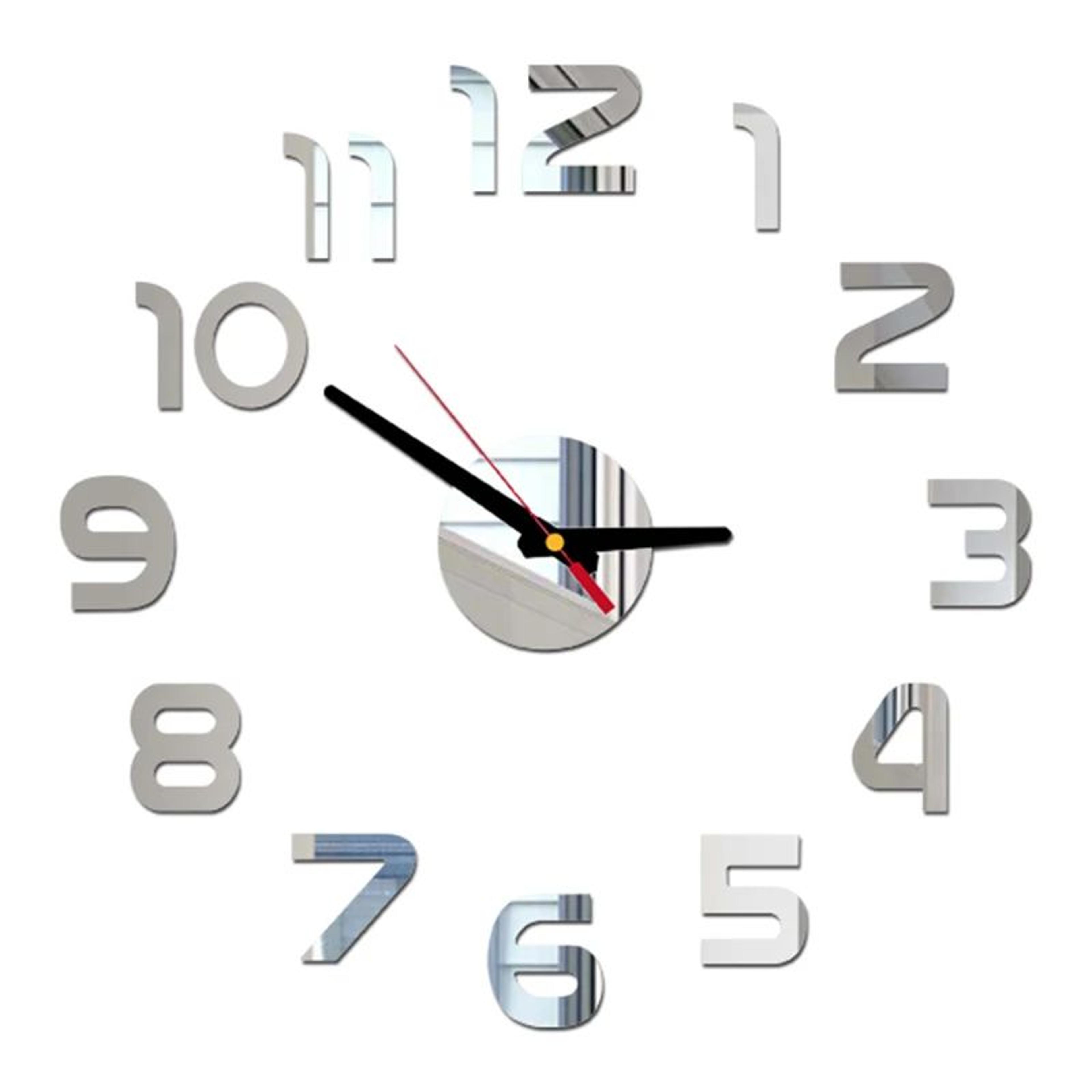 DIY 3D Mirror Wall Clock  Frameless Silent Quartz Acrylic Clock Sticker For Living Room Bedroom Off 20