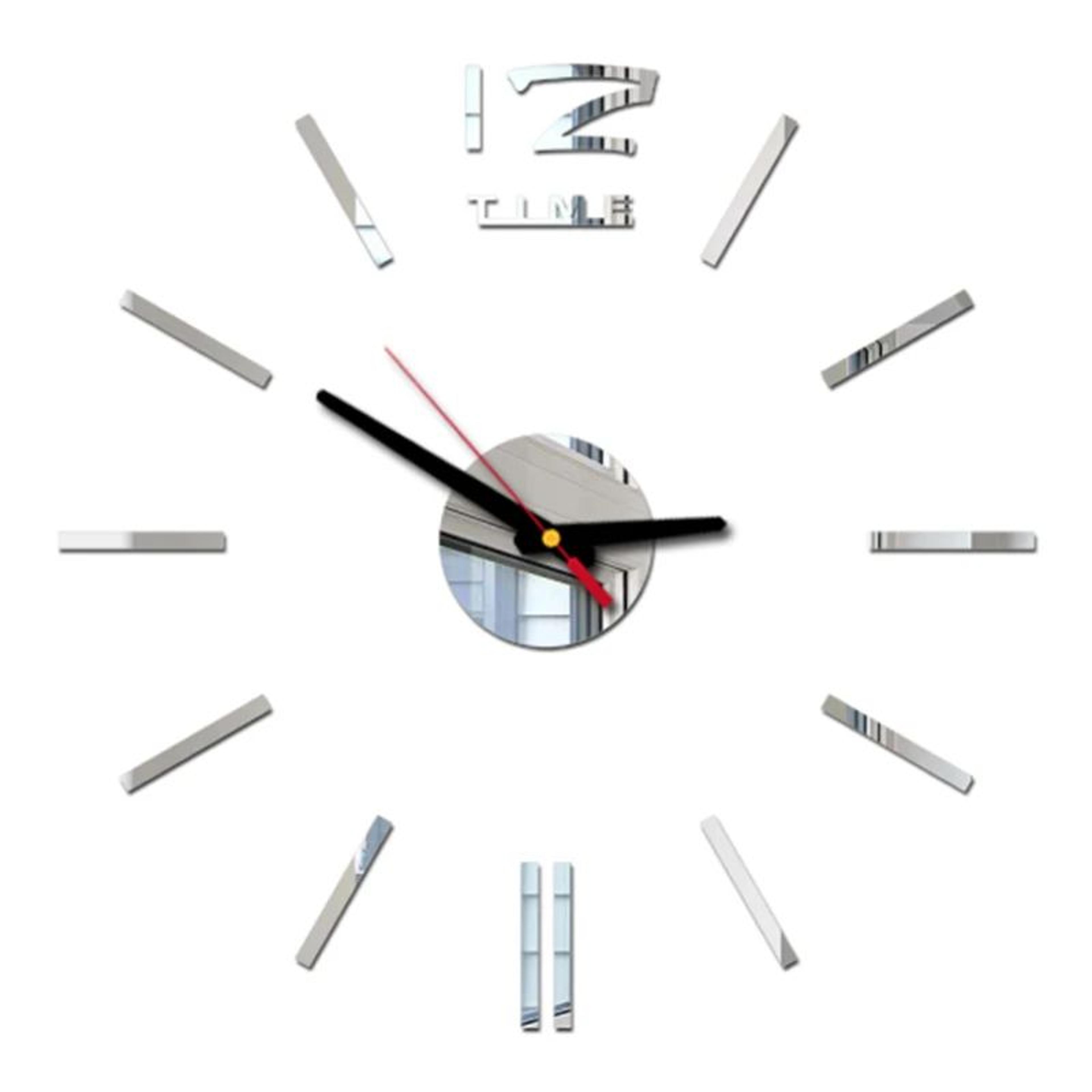 DIY 3D Mirror Wall Clock  Frameless Silent Quartz Acrylic Clock Sticker For Living Room Bedroom Off 23